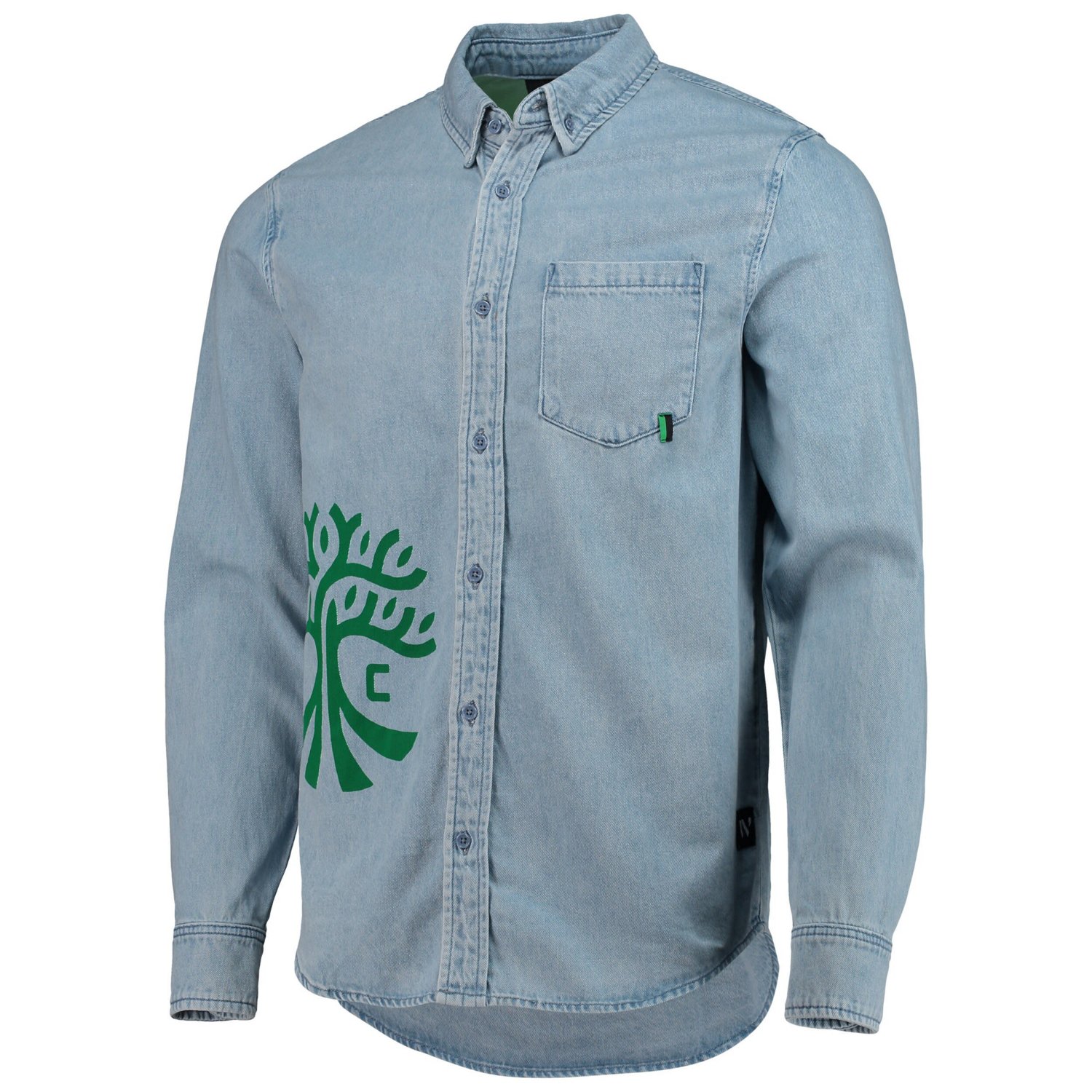 The Wild Collective Austin FC Denim Button-Down Long Sleeve Shirt