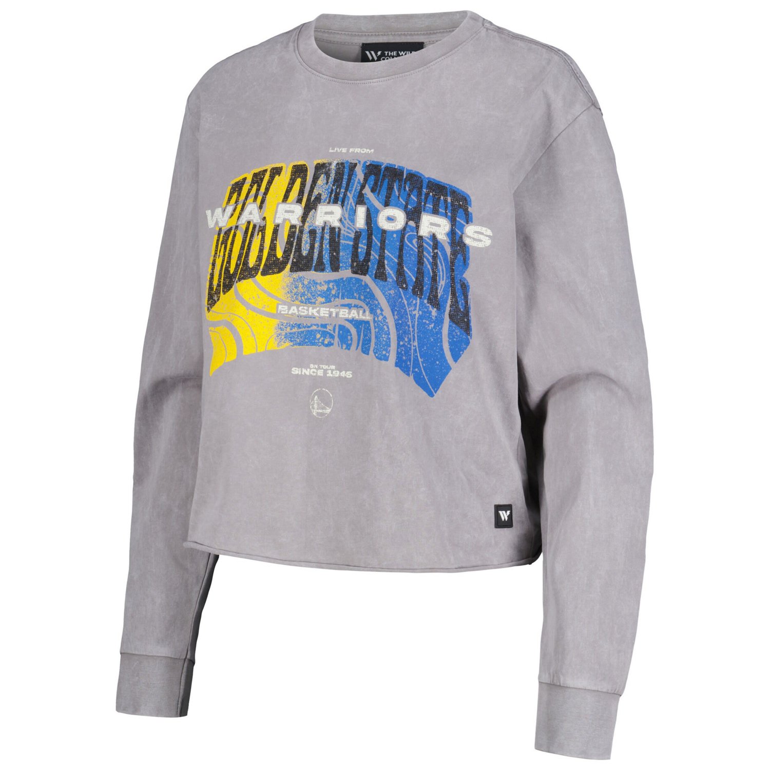 The Wild Collective Golden State Warriors Band Cropped Long Sleeve T-Shirt