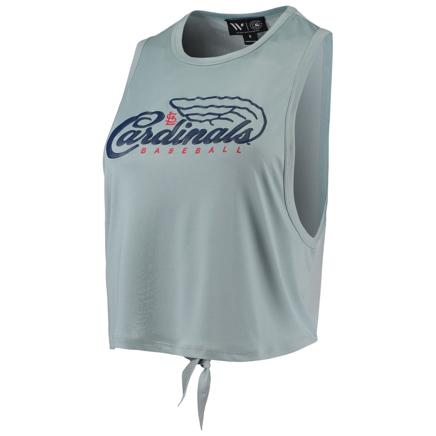 The Wild Collective Light St Louis Cardinals Open Back Twist-Tie Tank Top - view number 2