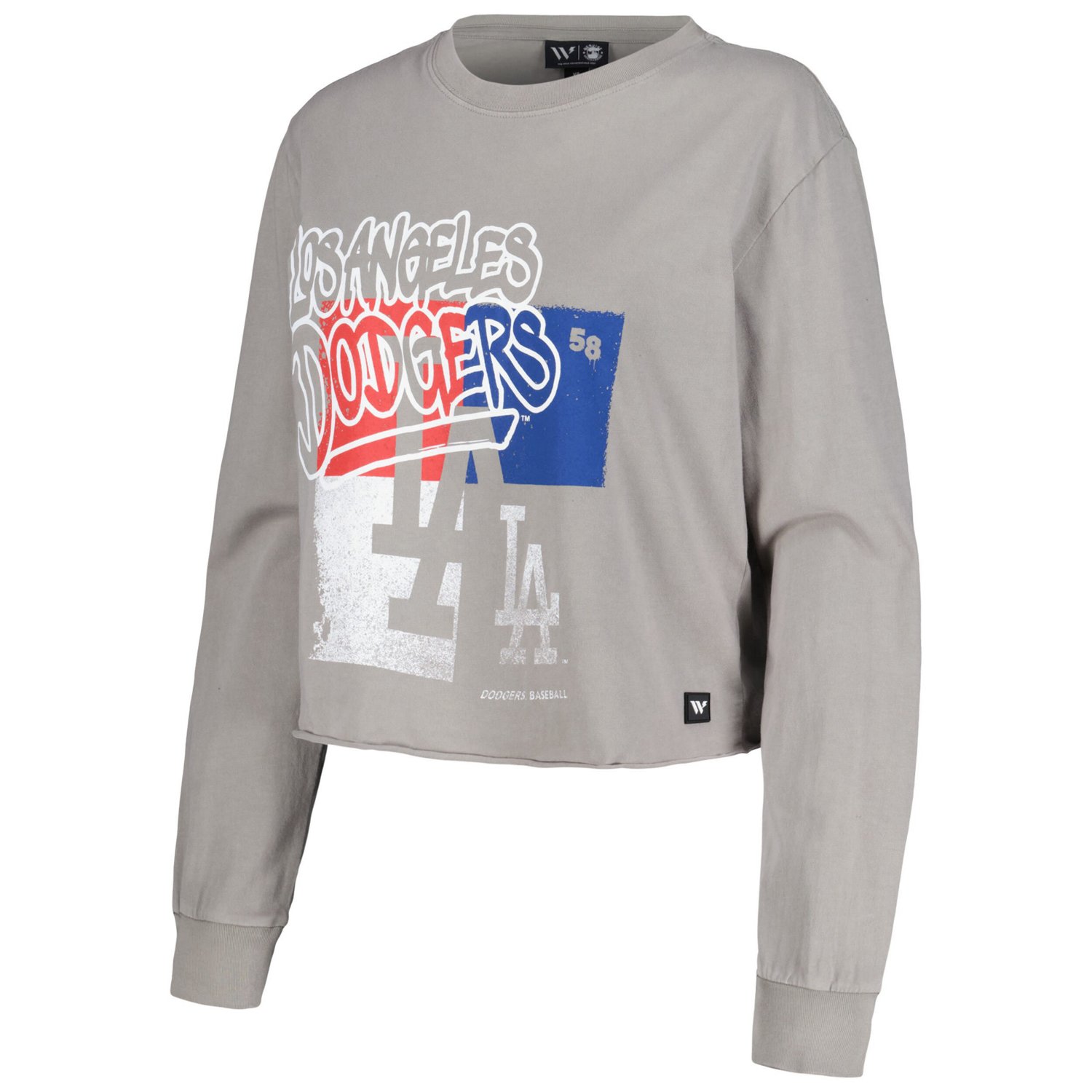 The Wild Collective Los Angeles Dodgers Cropped Long Sleeve T-Shirt - view number 2