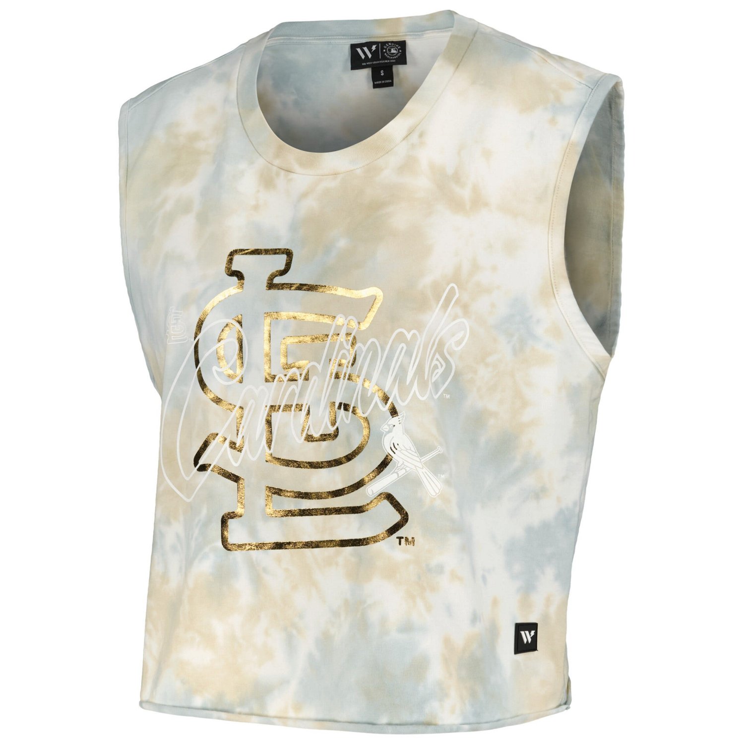 The Wild Collective St Louis Cardinals Washed Muscle Tank Top