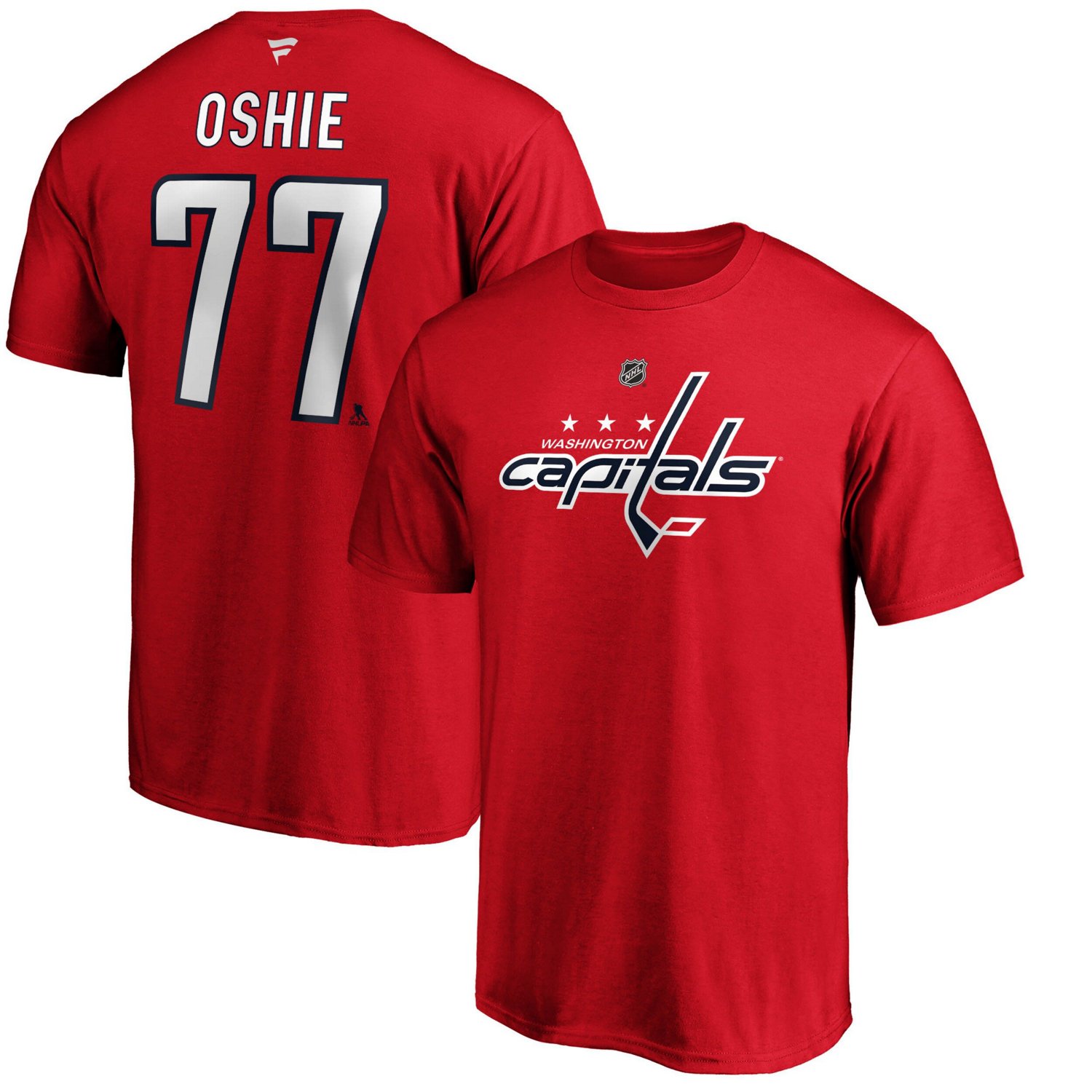 TJ Oshie Washington Capitals Team Authentic Stack Name  Number T-Shirt