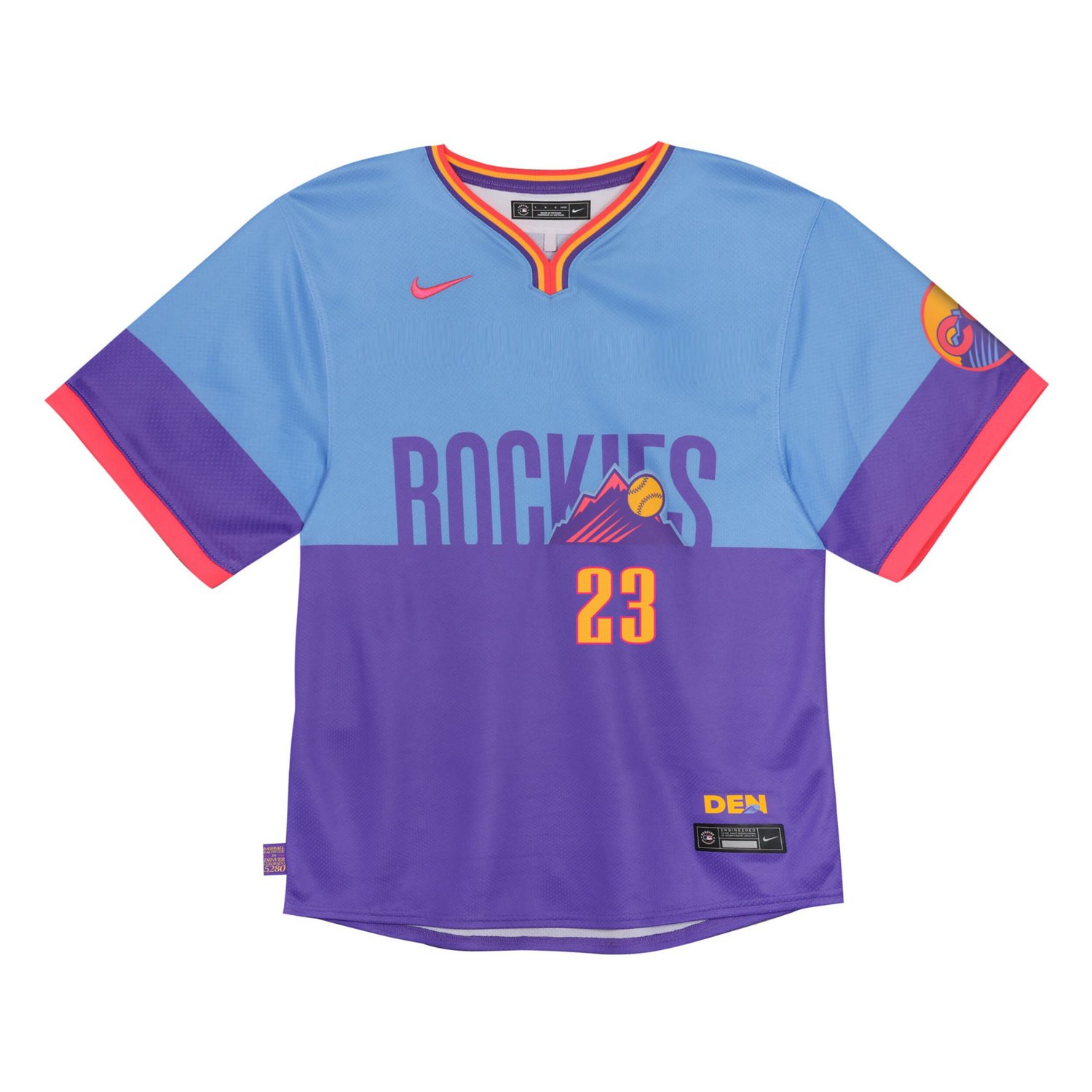 Toddler Nike Kris Bryant Purple/Light Blue Colorado Rockies 2025 City Connect Limited Player Jersey - view number 4