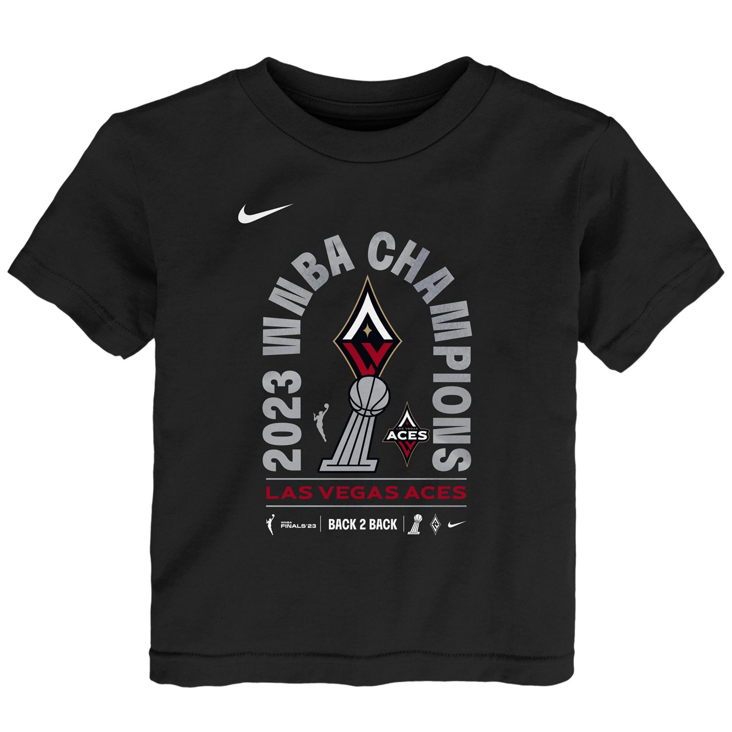 Toddler Nike Las Vegas Aces 2023 WNBA Finals Champions Locker Room Authentic T-Shirt                                             - view number 2