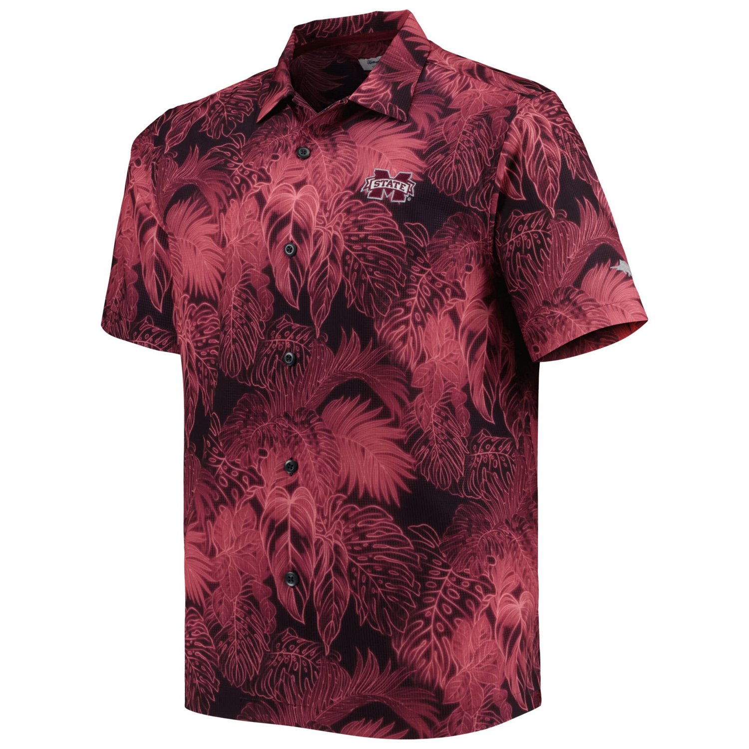 Tommy Bahama Mississippi State Bulldogs Coast Luminescent Fronds IslandZone Button-Up Camp Shirt