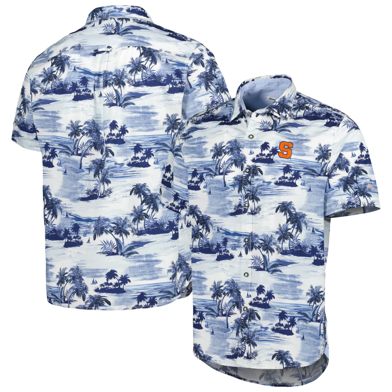 Tommy Bahama Syracuse Orange Tropical Horizons Button-Up Shirt