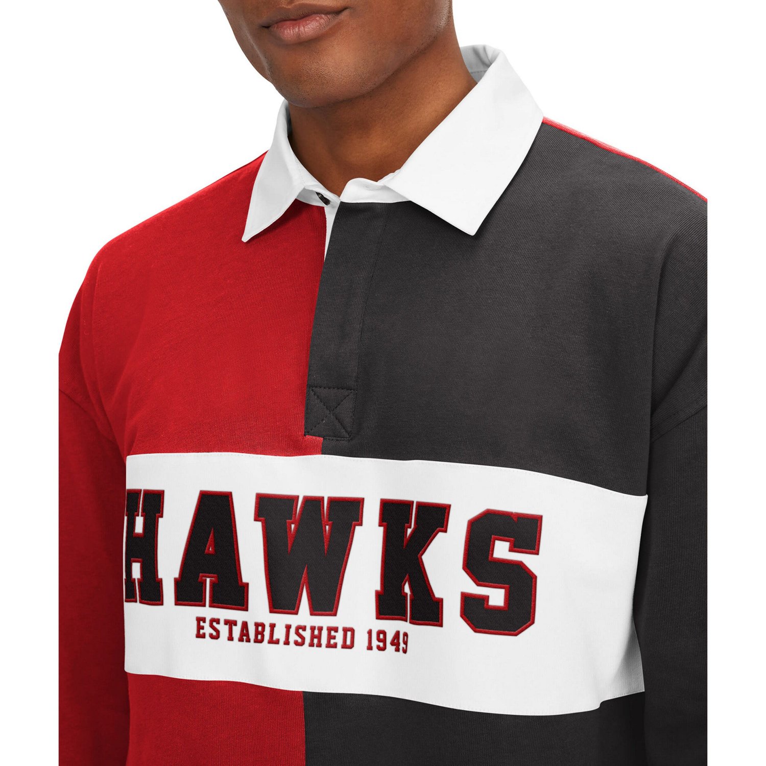 Tommy Jeans /Black Atlanta Hawks Ronnie Rugby Long Sleeve T-Shirt                                                                - view number 3