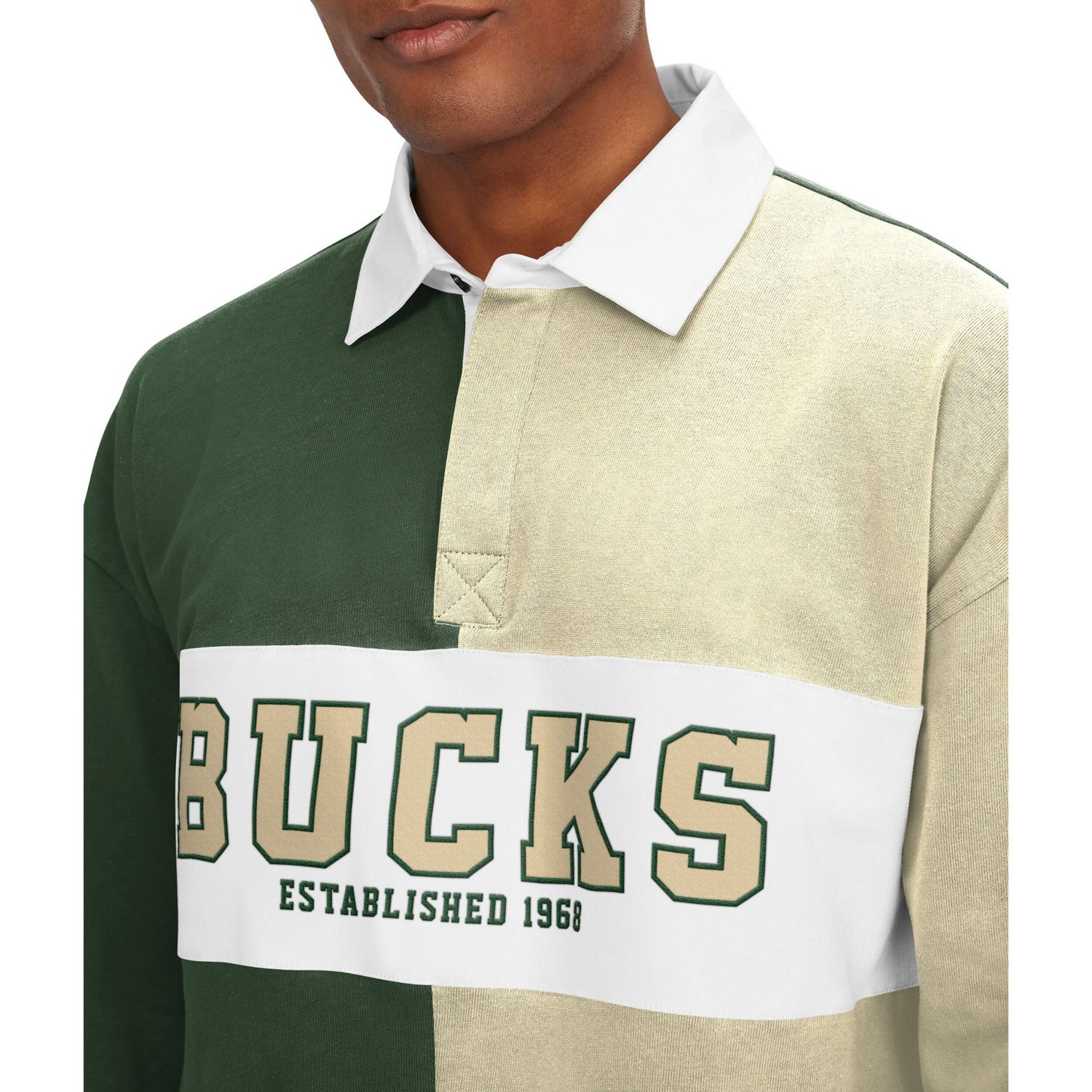 Tommy Jeans /Cream Milwaukee Bucks Ronnie Rugby Long Sleeve T-Shirt                                                              - view number 3