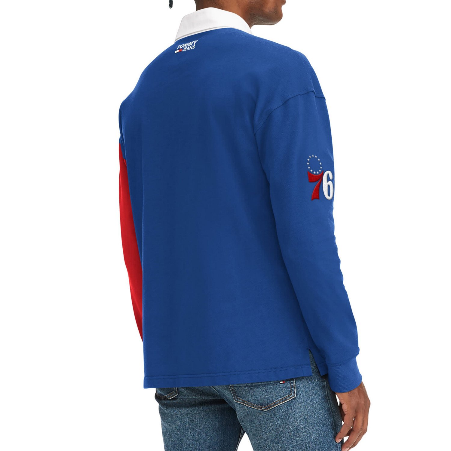 Tommy Jeans /Red Philadelphia 76ers Ronnie Rugby Long Sleeve T-Shirt