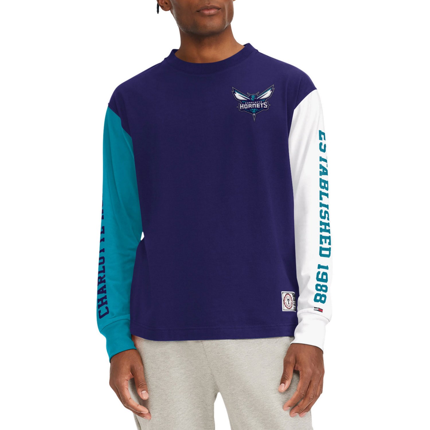 Tommy Jeans Charlotte Hornets Richie Color Block Long Sleeve T-Shirt