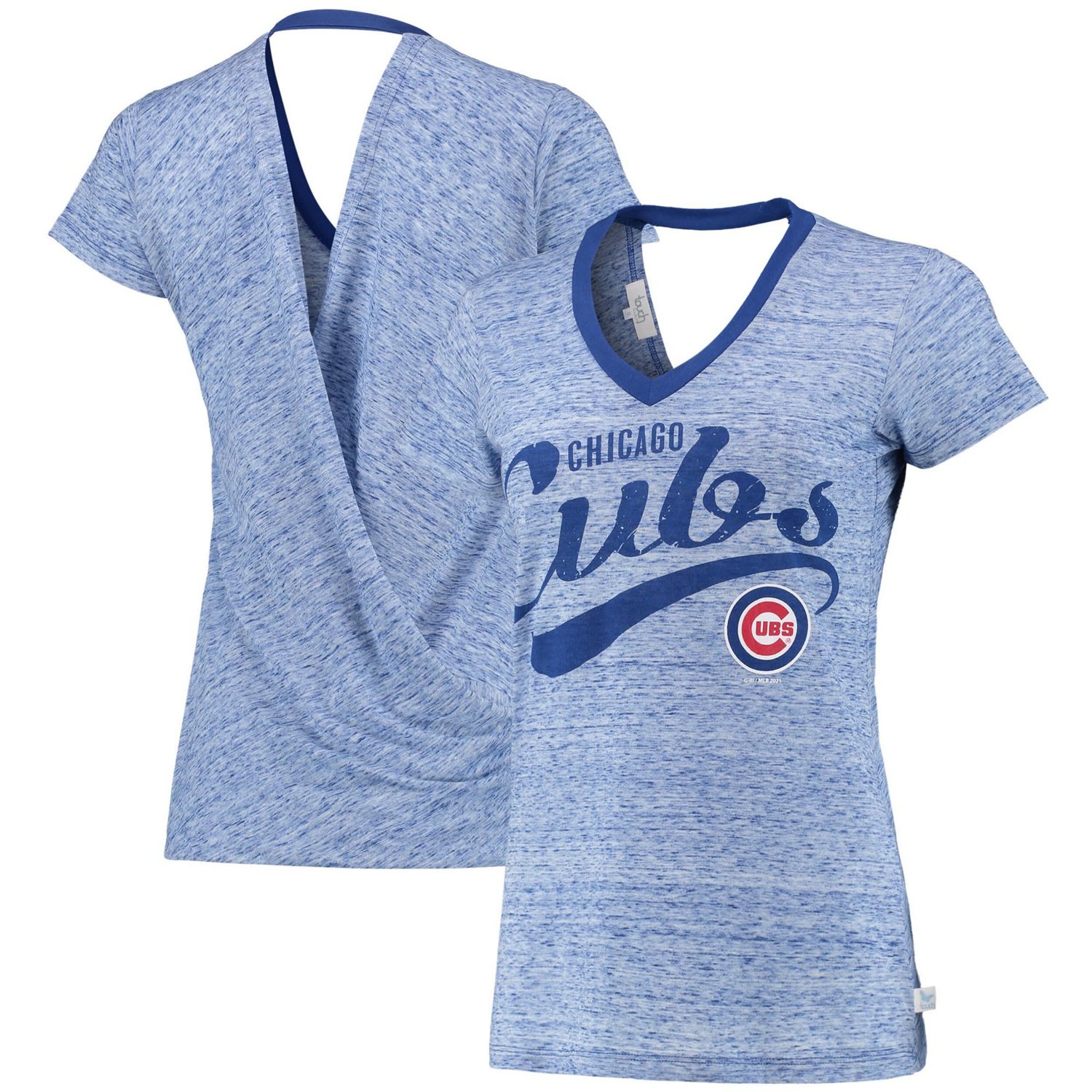 Touch Chicago Cubs Hail Mary V-Neck Back Wrap T-Shirt - view number 1