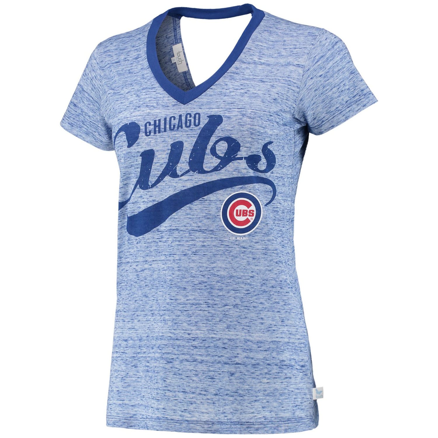 Touch Chicago Cubs Hail Mary V-Neck Back Wrap T-Shirt
