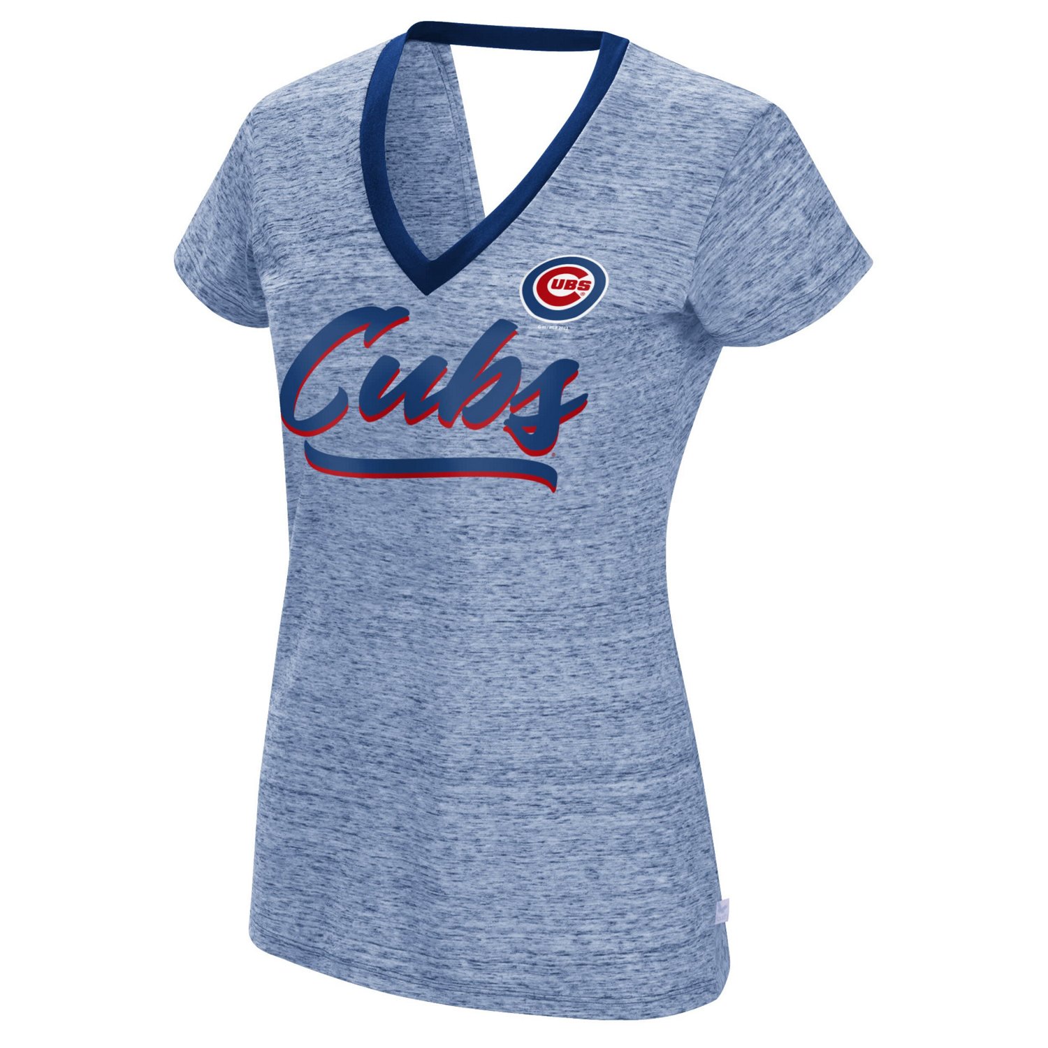 Touch Chicago Cubs Halftime Back Wrap Top V-Neck T-Shirt - view number 2