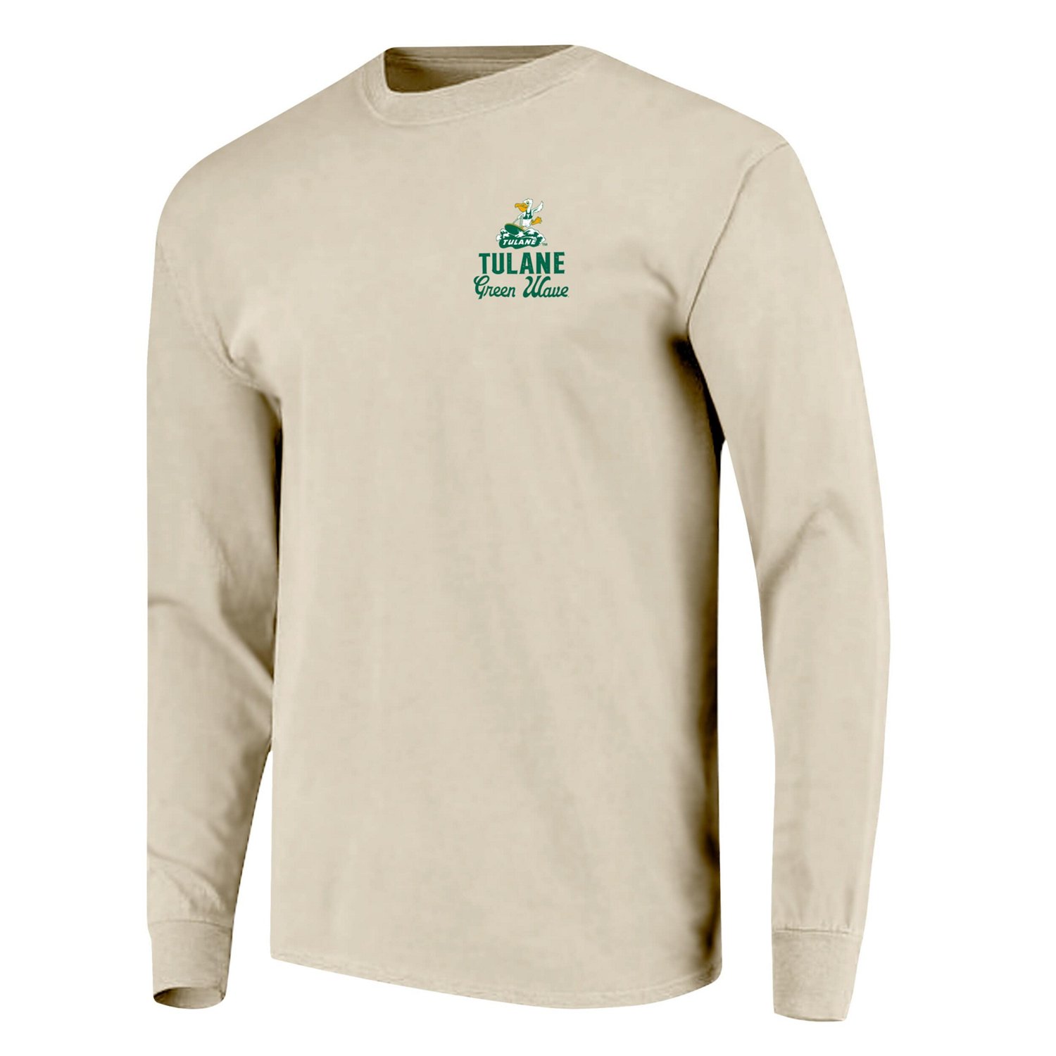 Tulane Green Wave Comfort Colors Mascot Overlay Long Sleeve T-Shirt - view number 2
