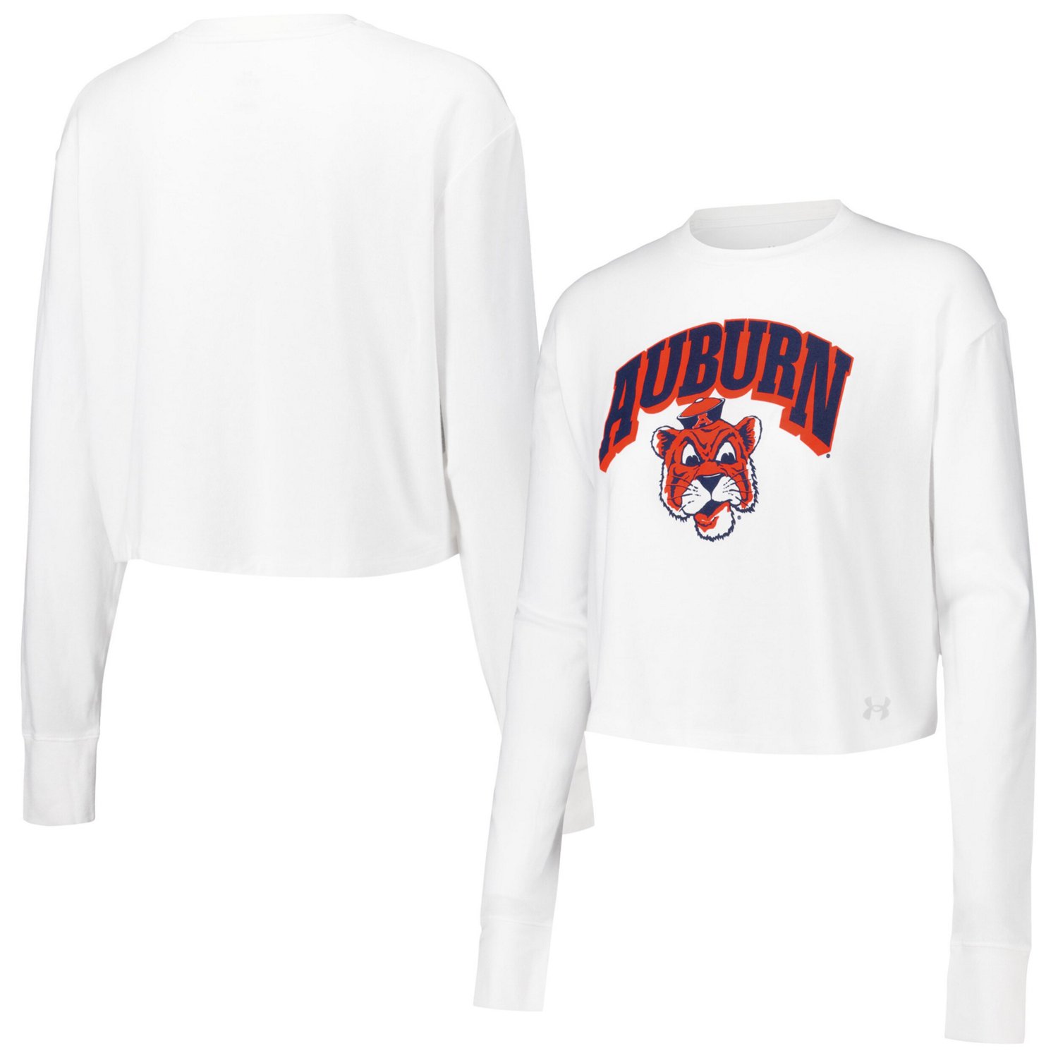 Under Armour Auburn Tigers Inline All Day Tri-Blend Cropped Long Sleeve T-Shirt                                                  - view number 1