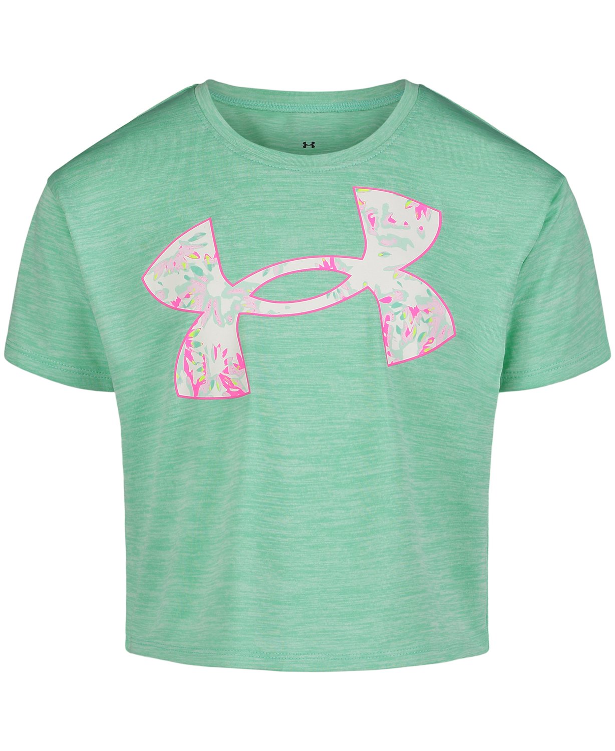 Under Armour Girls' Solarized Floral Logo Short Sleeve T-Shirt