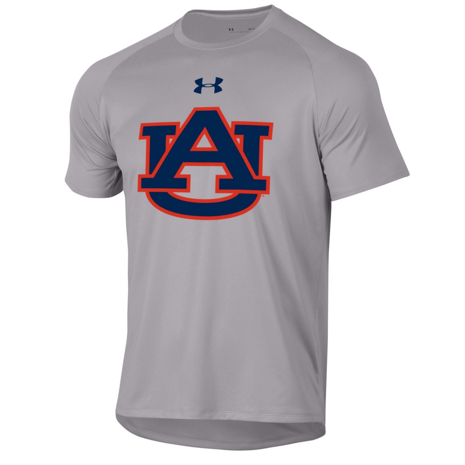 Under Armour Heathered Gray Auburn Tigers School Logo Tech 20 Performance T-Shirt - view number 2