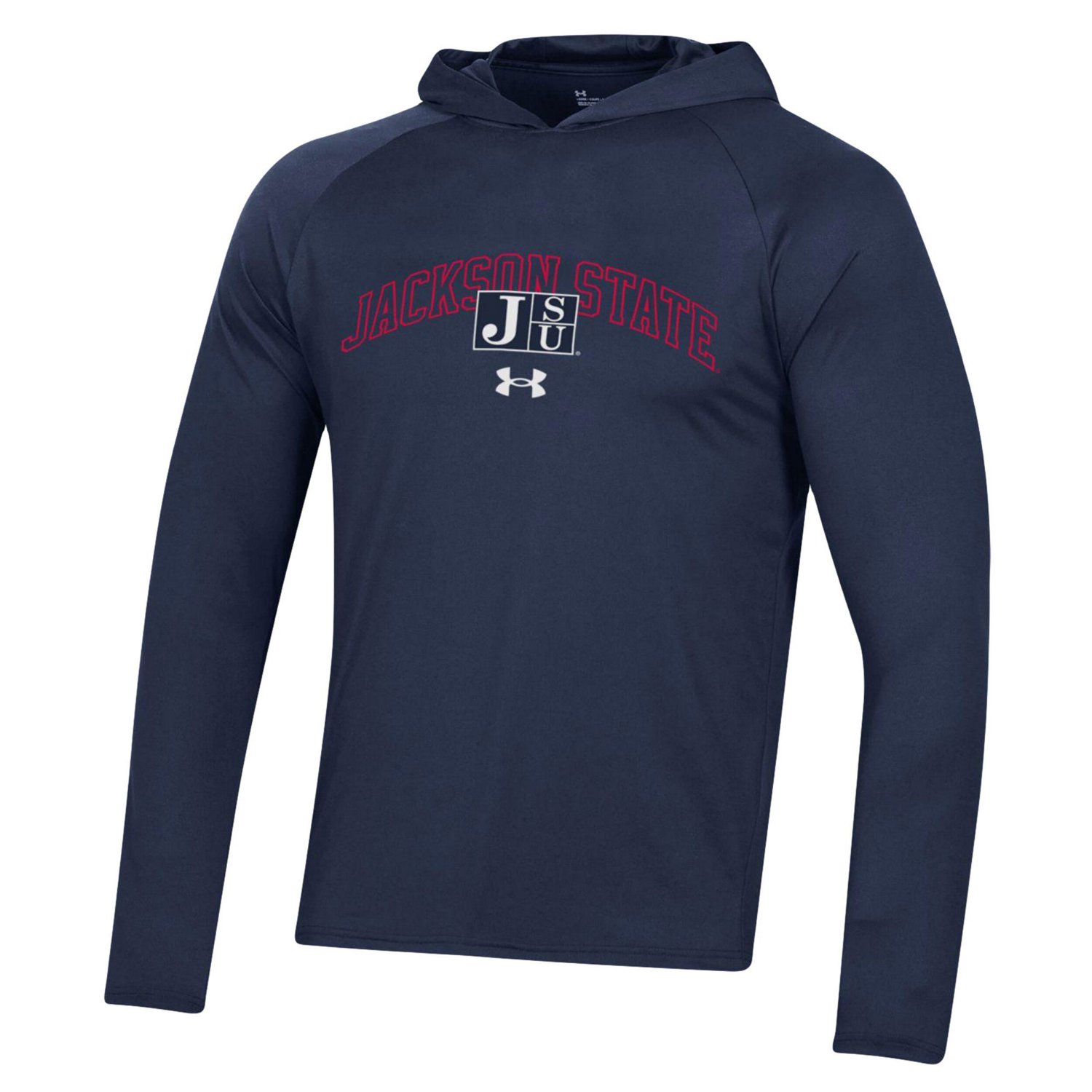 Under Armour Jackson State Tigers 2023 Sideline Tech Hooded Raglan Long Sleeve T-Shirt - view number 2