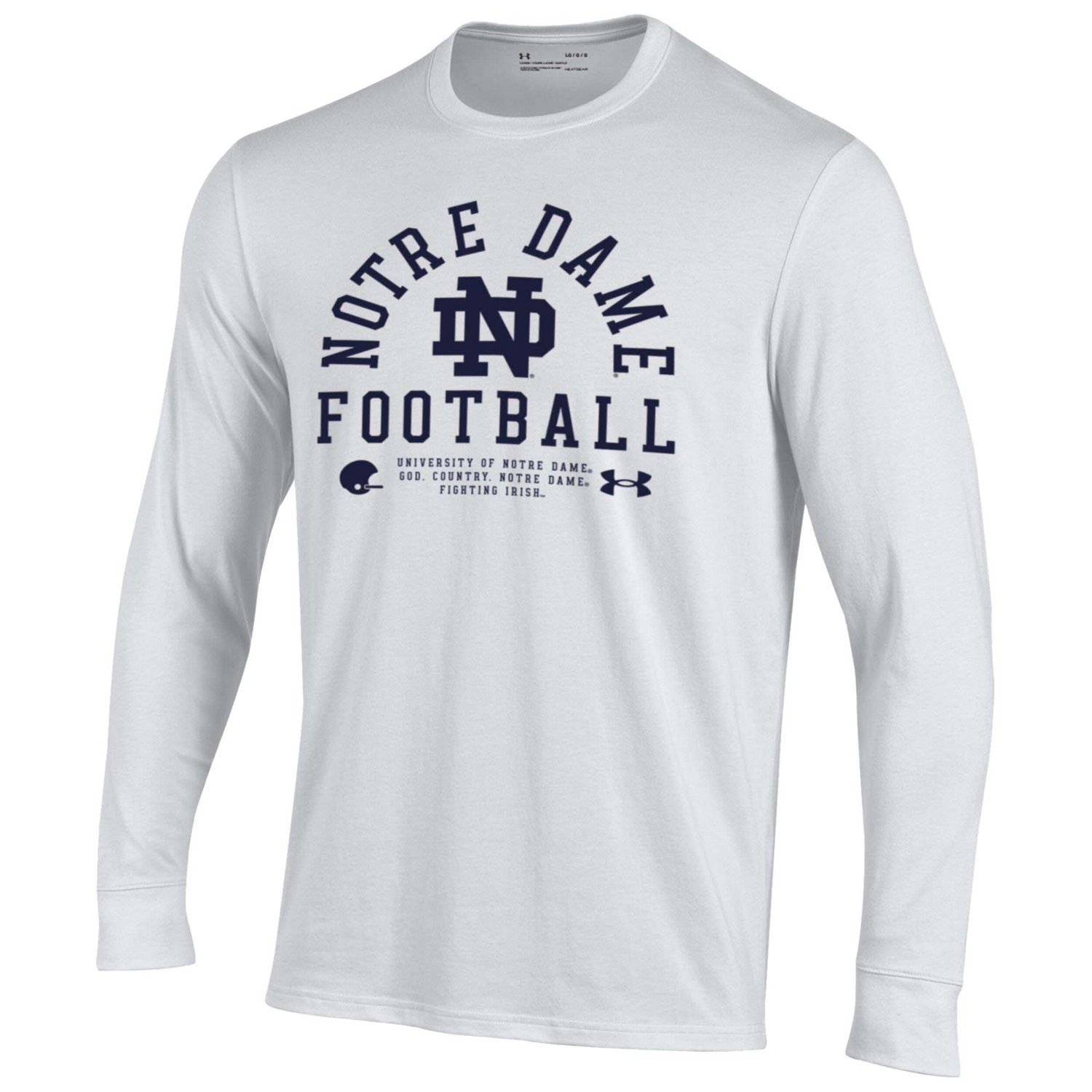 Under Armour Kelly Notre Dame Fighting Irish 2025 Sideline Football Performance Cotton Long Sleeve T-Shirt - view number 2
