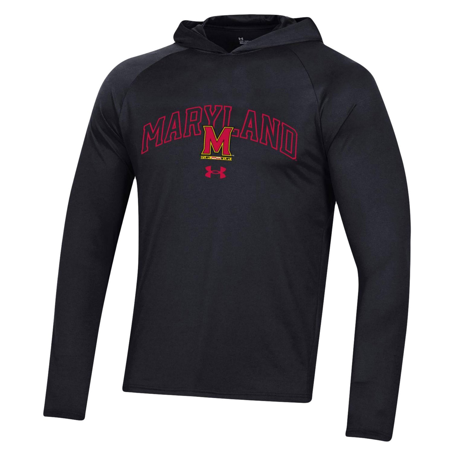 Under Armour Maryland Terrapins 2023 Sideline Tech Hooded Raglan Long Sleeve T-Shirt - view number 2