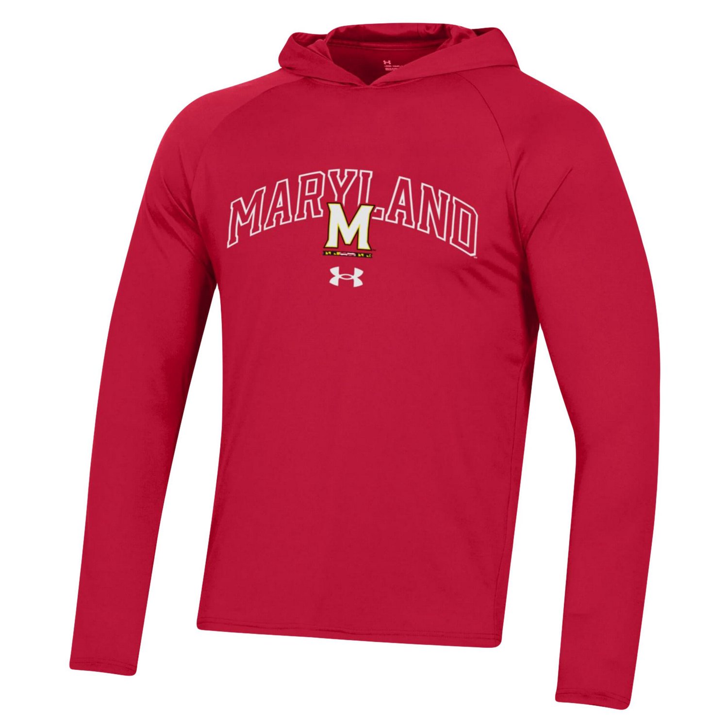 Under Armour Maryland Terrapins 2023 Sideline Tech Hooded Raglan Long Sleeve T-Shirt - view number 2