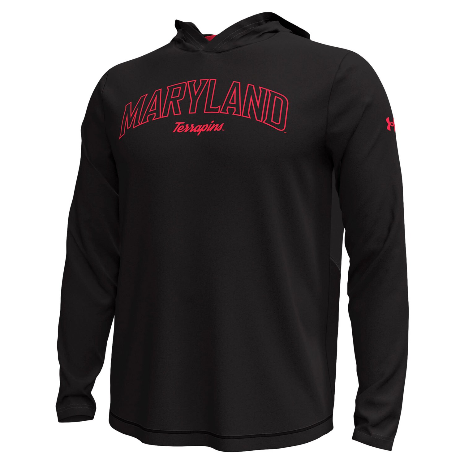 Under Armour Maryland Terrapins Sideline Knockout Hoodie Long Sleeve T-Shirt - view number 2