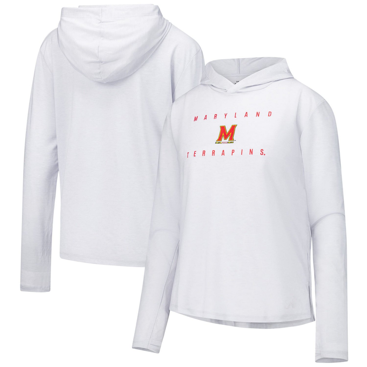Under Armour Maryland Terrapins Super-Soft Breezy Long Sleeve Tri-Blend Hoodie T-Shirt                                           - view number 1