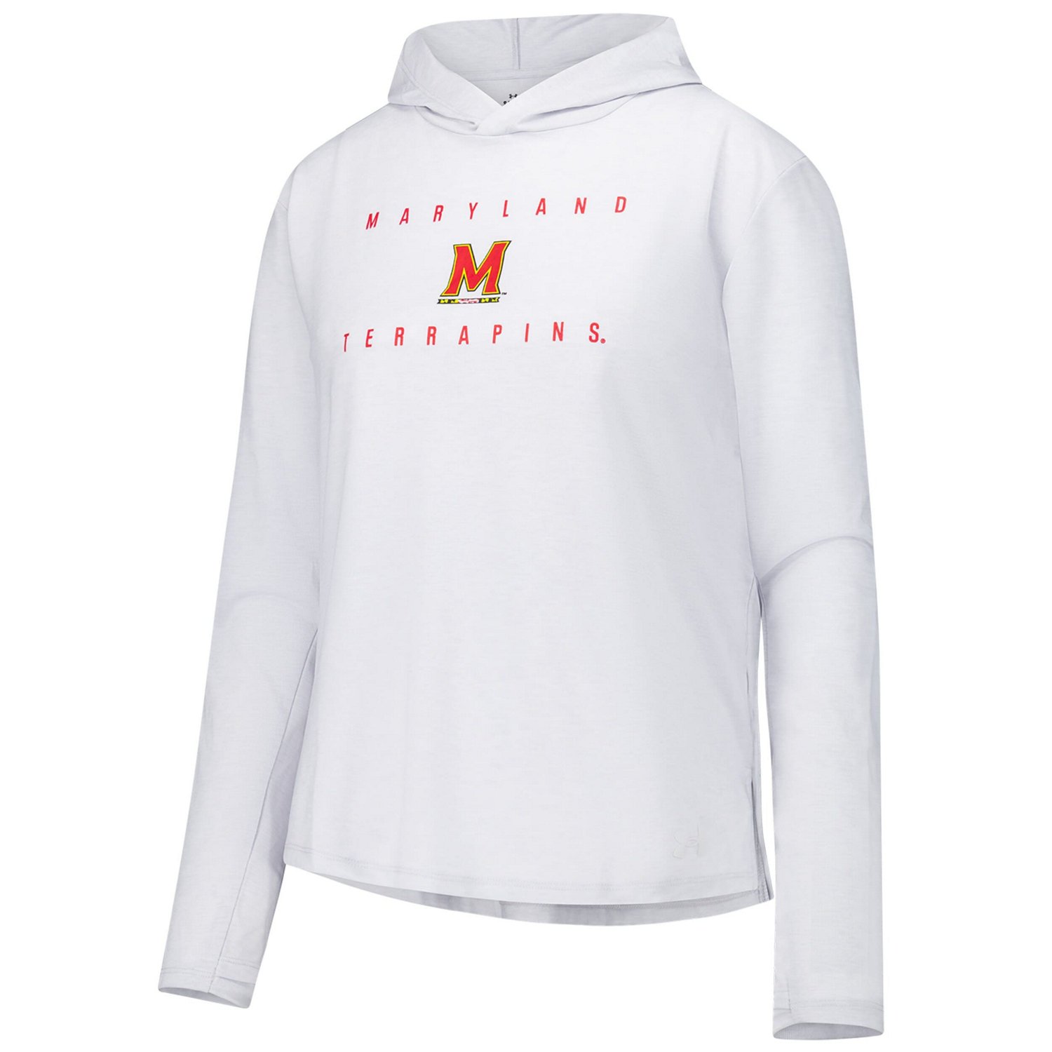 Under Armour Maryland Terrapins Super-Soft Breezy Long Sleeve Tri-Blend Hoodie T-Shirt                                           - view number 2