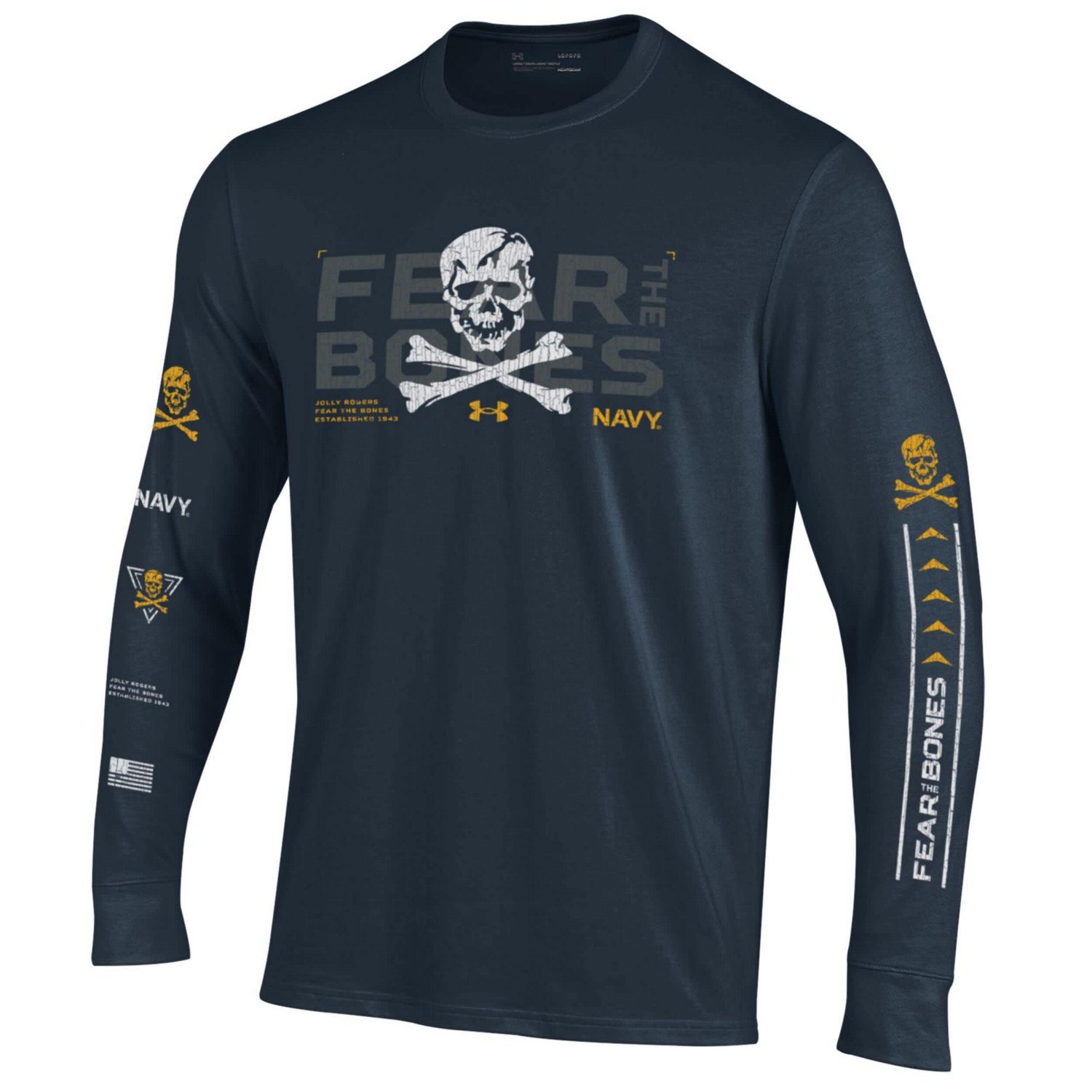 Under Armour Midshipmen 2024 Rivalry Skull Performance Long Sleeve T-Shirt