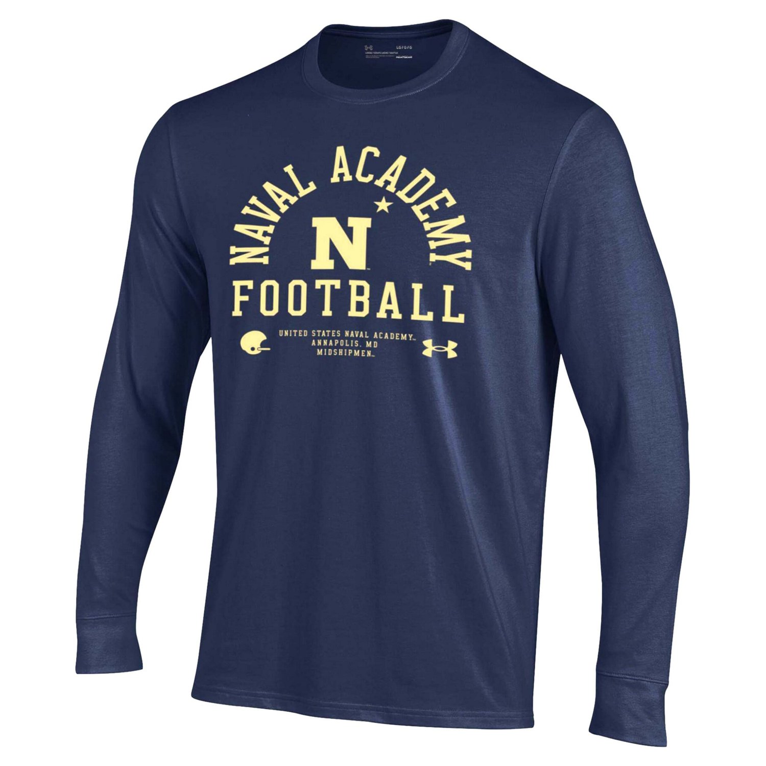 Under Armour Midshipmen 2025 Sideline Football Performance Cotton Long Sleeve T-Shirt - view number 2
