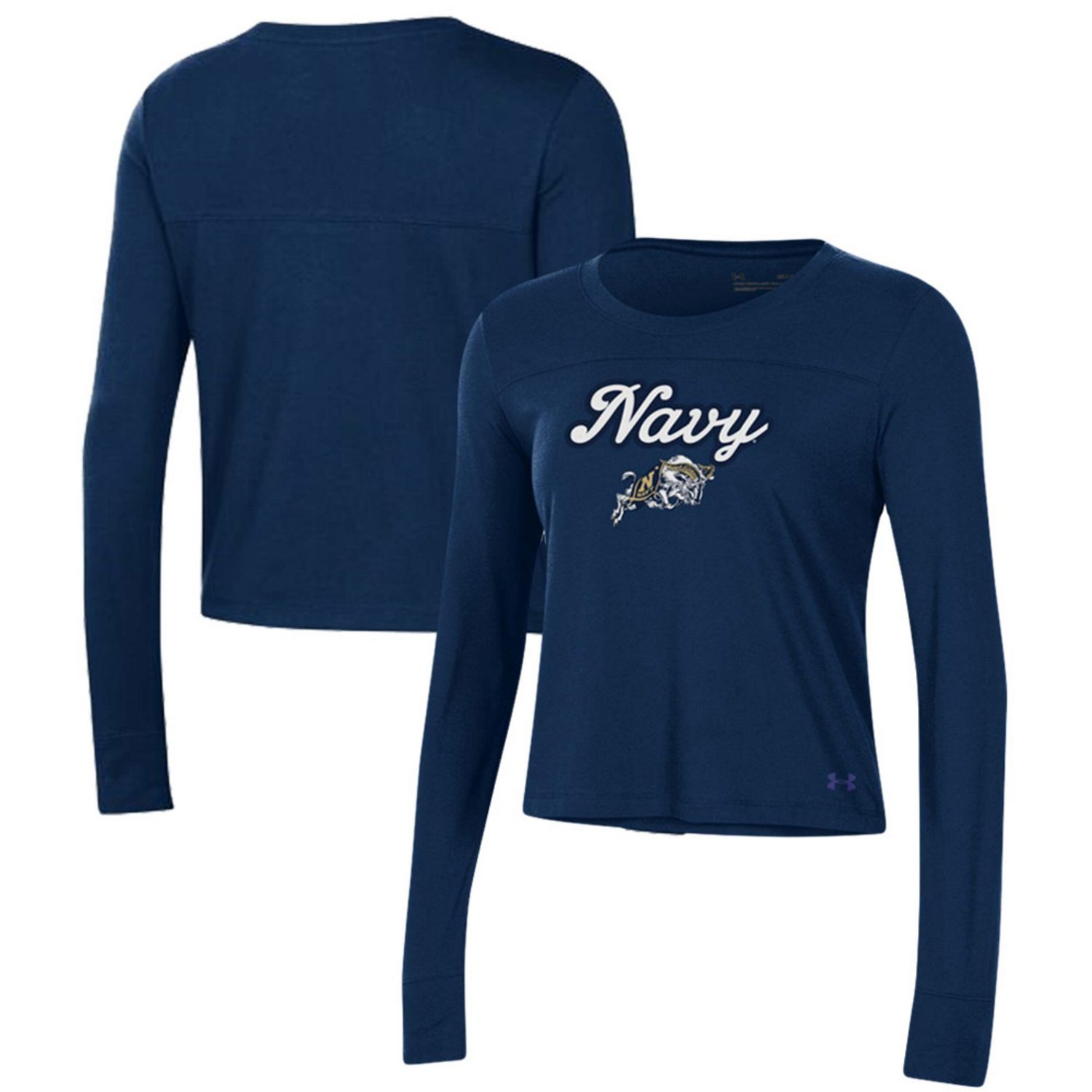 Under Armour Midshipmen Vault Cropped Long Sleeve T-Shirt