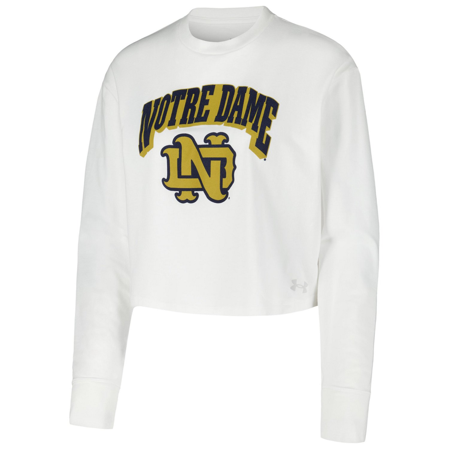 Under Armour Notre Dame Fighting Irish Inline All Day Tri-Blend Cropped Long Sleeve T-Shirt - view number 2