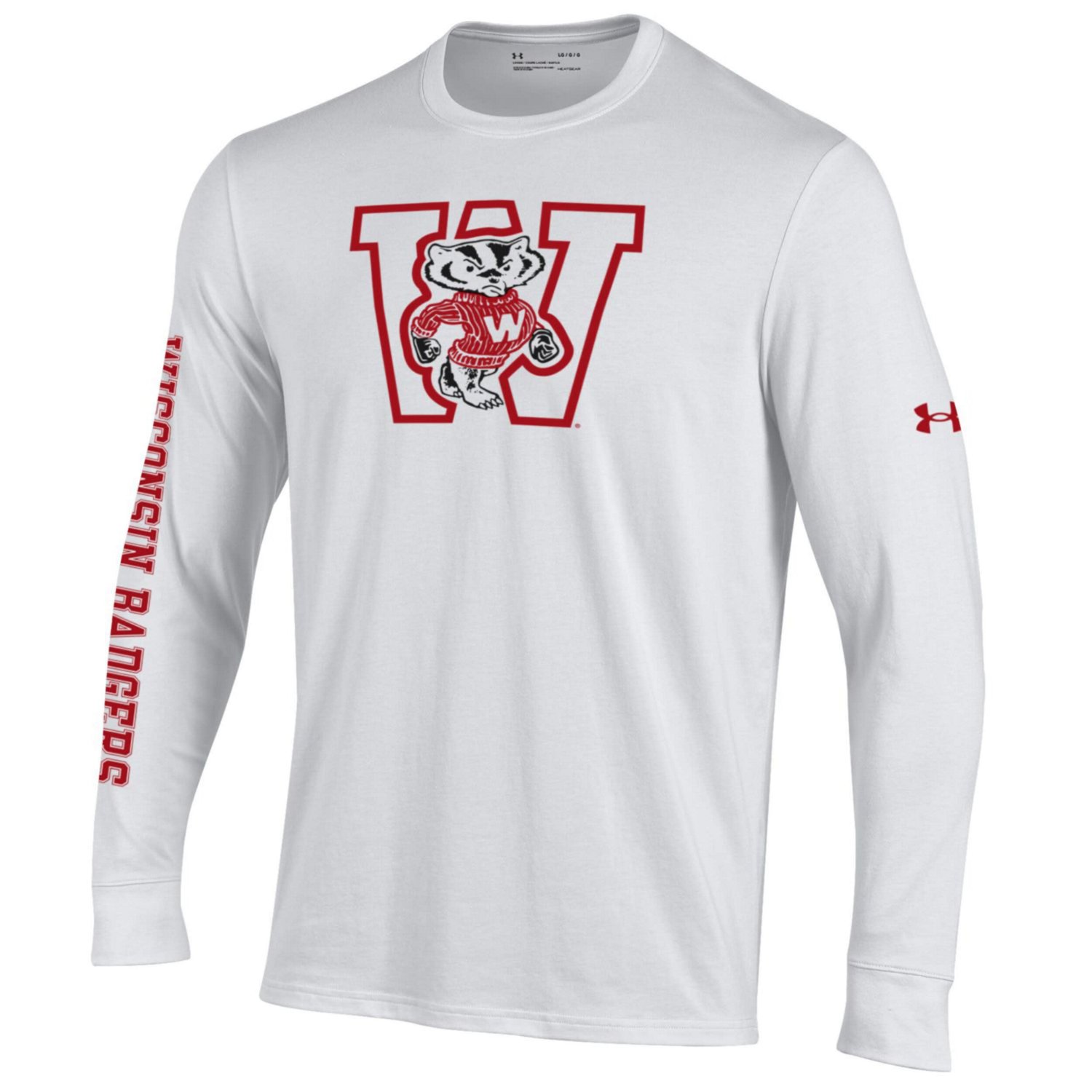 Under Armour Wisconsin Badgers Throwback Long Sleeve Performance T-Shirt - view number 2