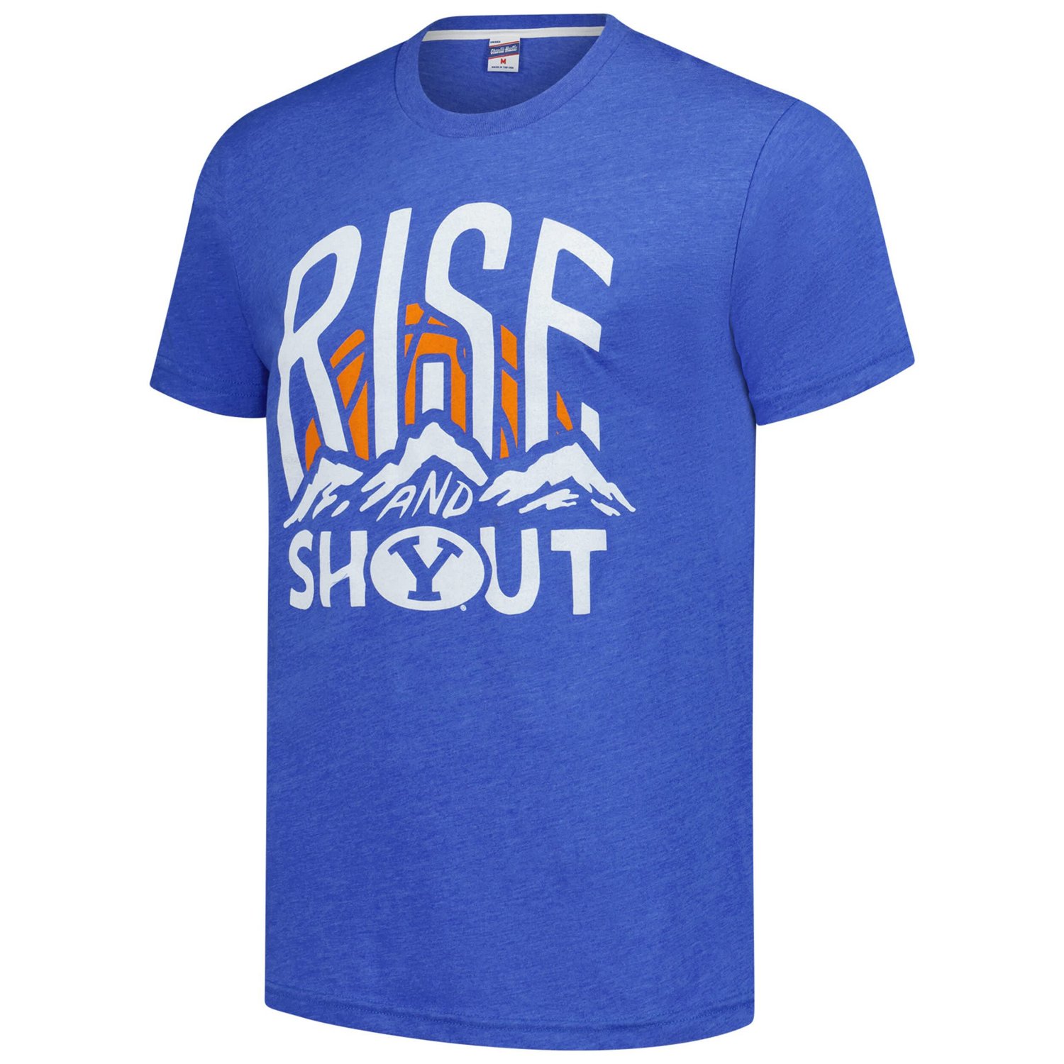 Unisex Charlie Hustle BYU Cougars Rise and Shout T-Shirt                                                                         - view number 2