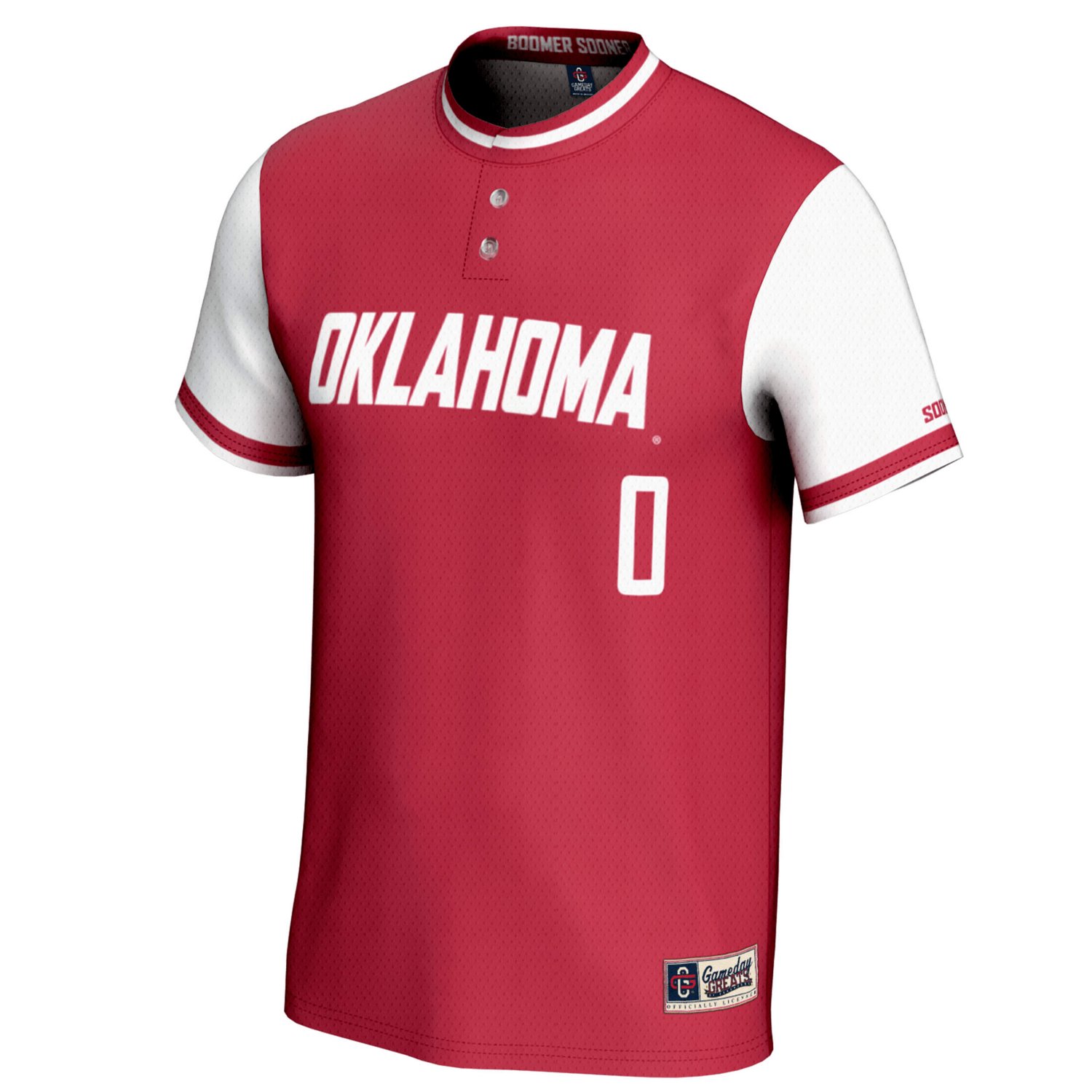Unisex GameDay Greats 0 Oklahoma Sooners Lightweight Softball Jersey - view number 2