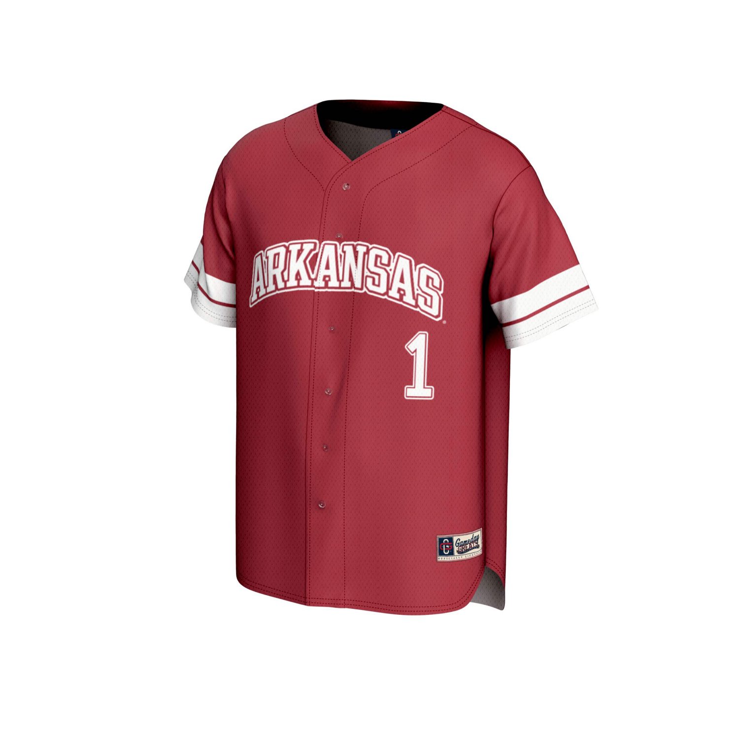 Unisex GameDay Greats 1 Arkansas Razorbacks Lightweight Collegiate Baseball Fashion Jersey - view number 2