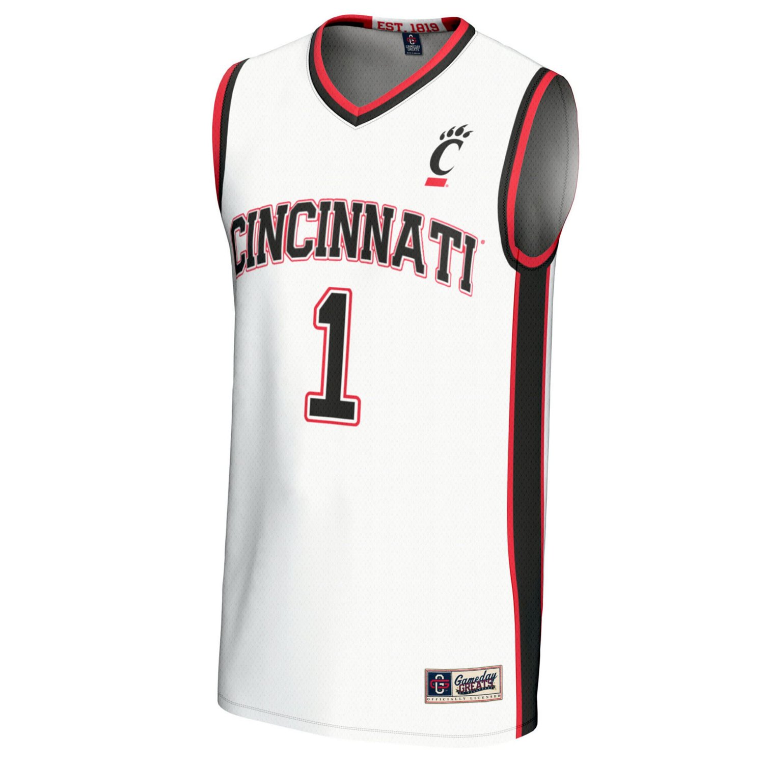 Unisex GameDay Greats 1 Cincinnati Bearcats Lightweight Basketball Fashion Jersey - view number 2