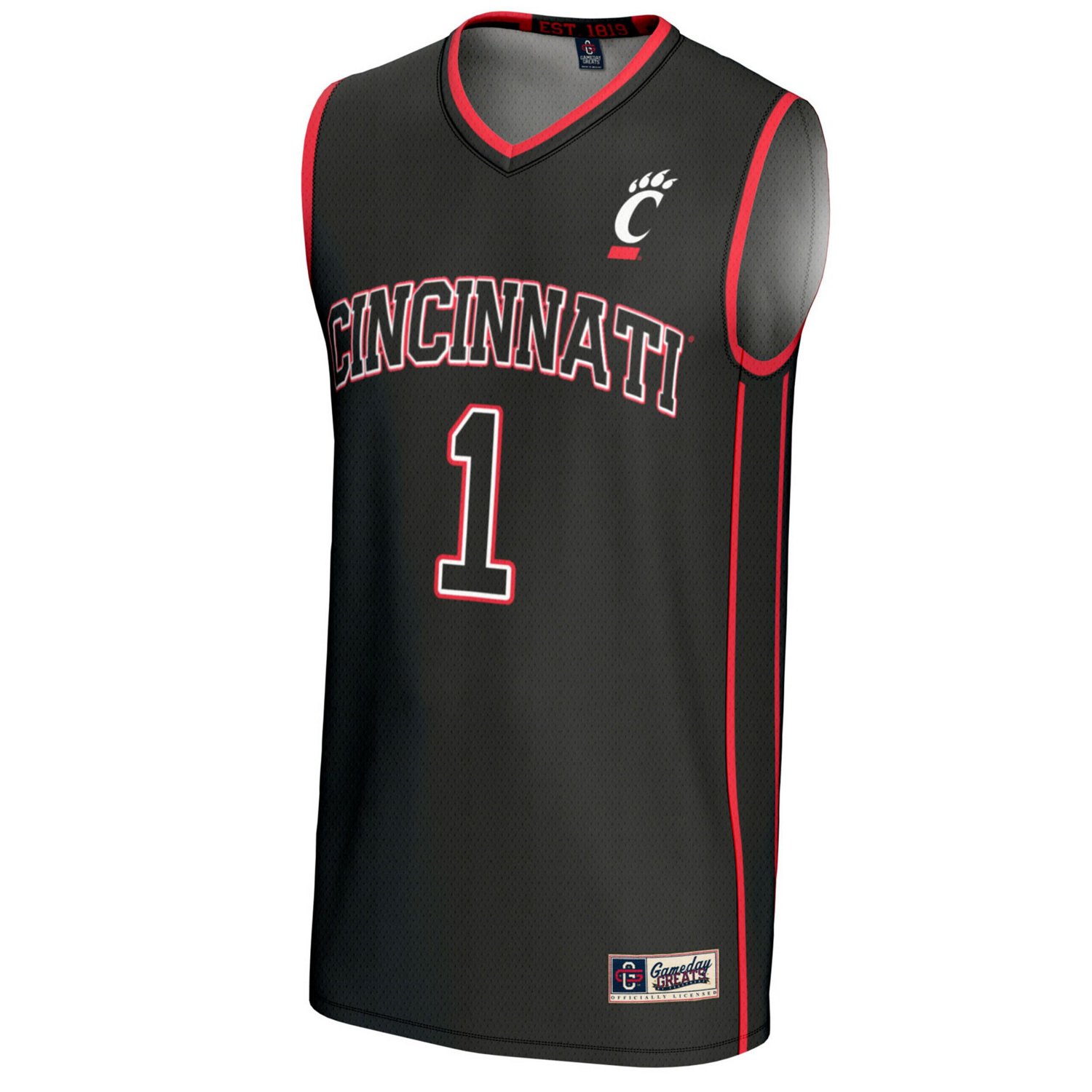 Unisex GameDay Greats 1 Cincinnati Bearcats Lightweight Basketball Fashion Jersey - view number 2