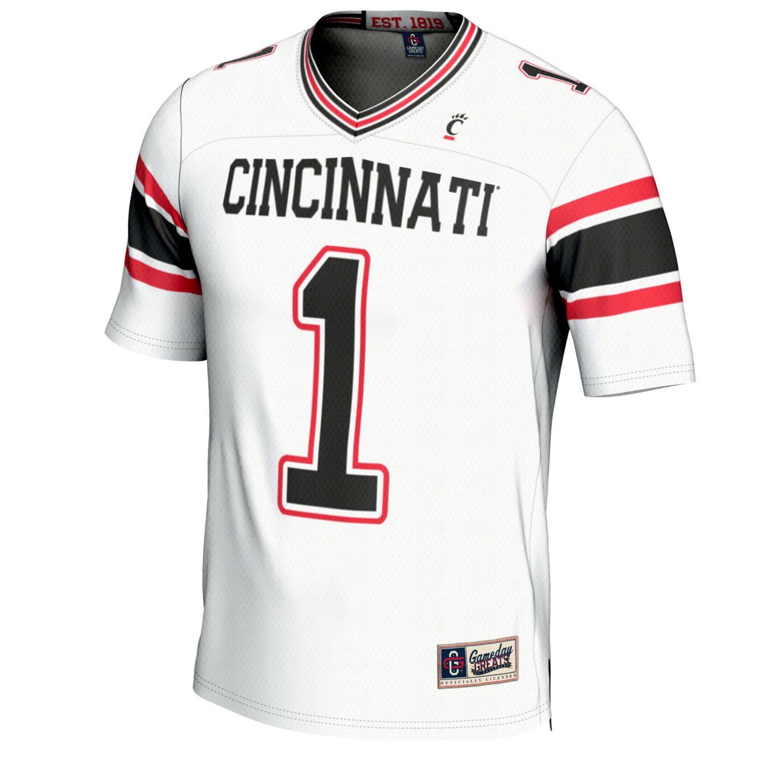 Unisex GameDay Greats 1 Cincinnati Bearcats Lightweight Football Fashion Jersey - view number 2
