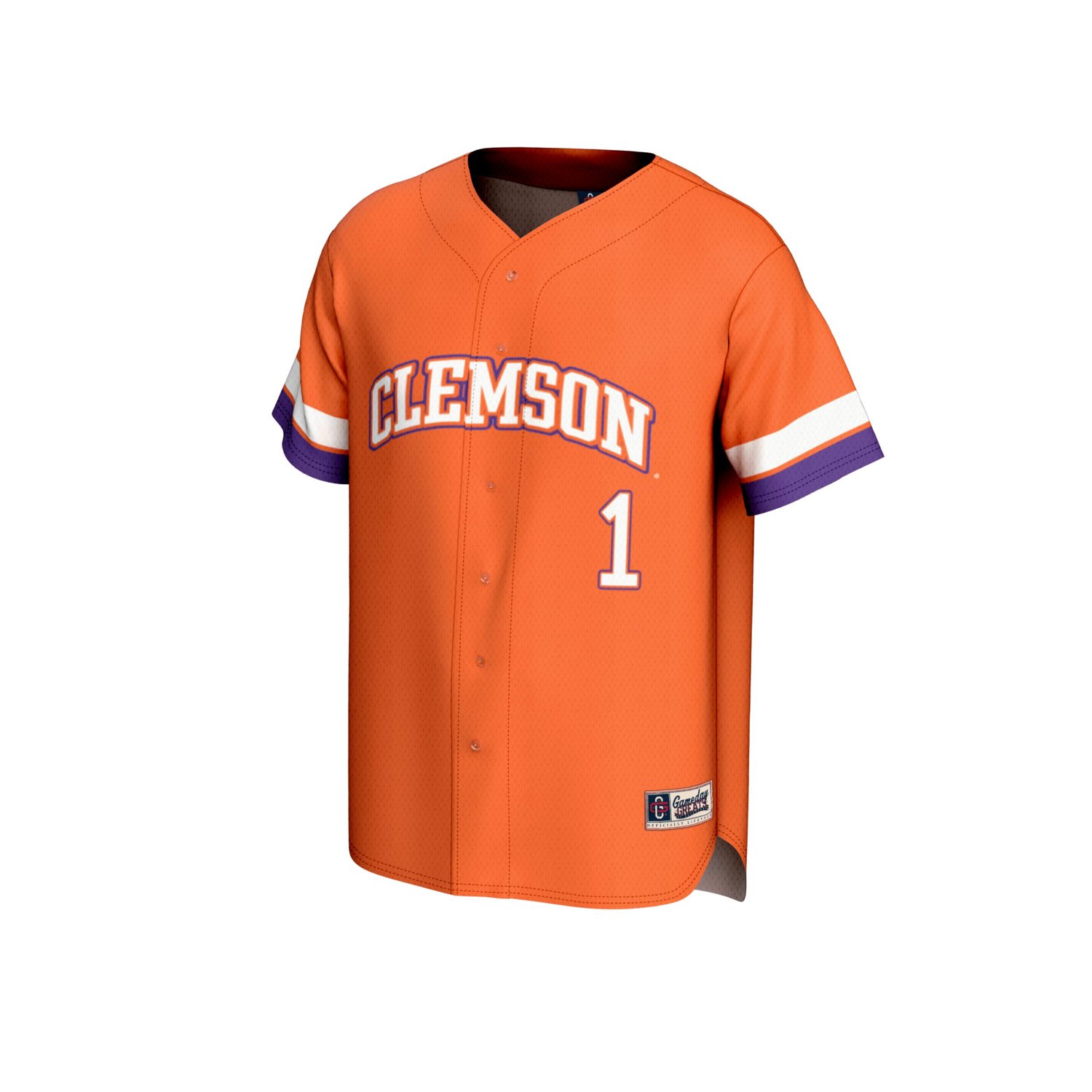 Unisex GameDay Greats 1 Clemson Tigers Lightweight Collegiate Baseball Fashion Jersey - view number 2