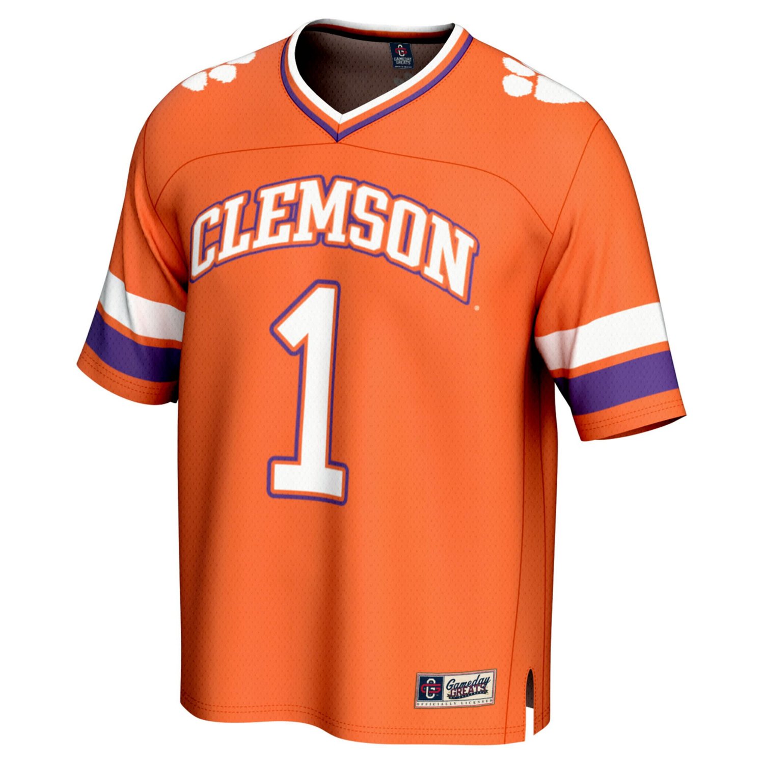 Unisex GameDay Greats 1 Clemson Tigers Lightweight Collegiate Football Fashion Jersey - view number 2