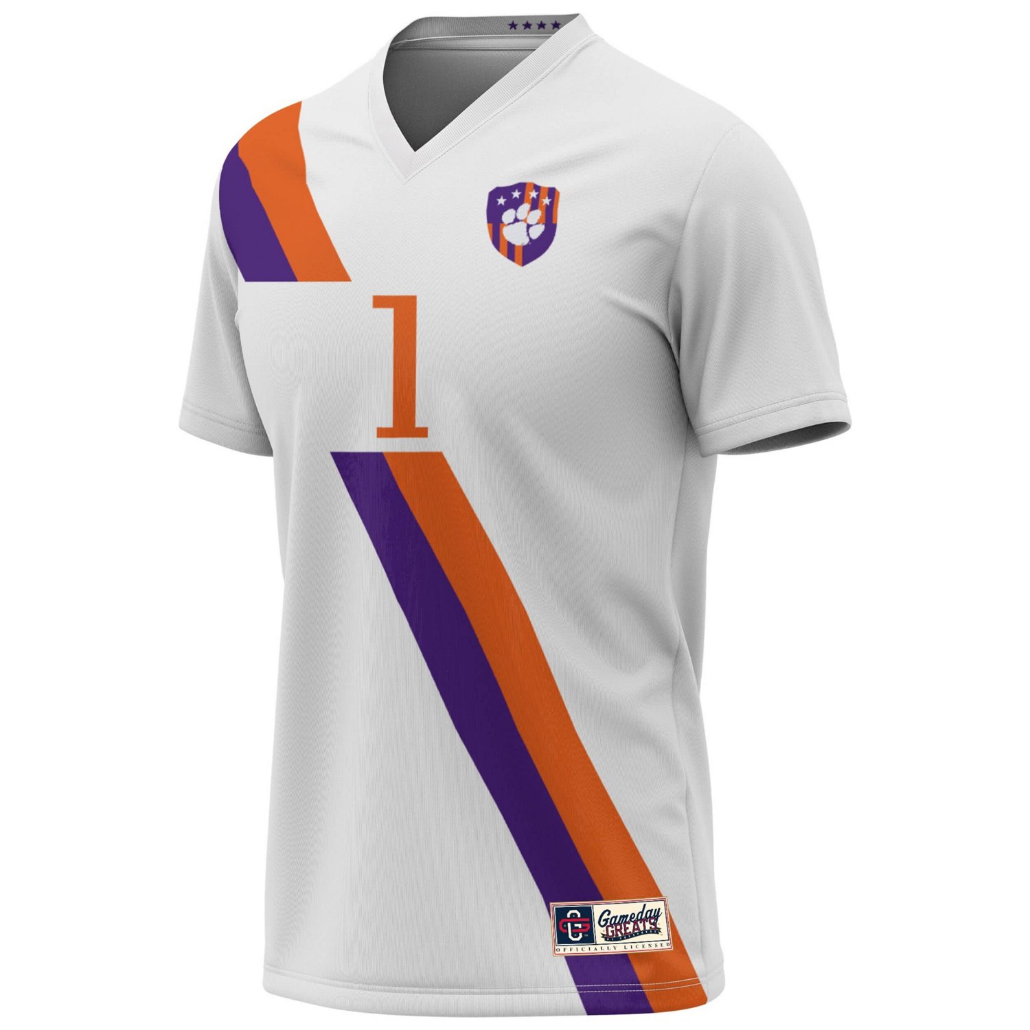 Unisex GameDay Greats 1 Clemson Tigers Lightweight Collegiate Soccer Fashion Jersey - view number 2