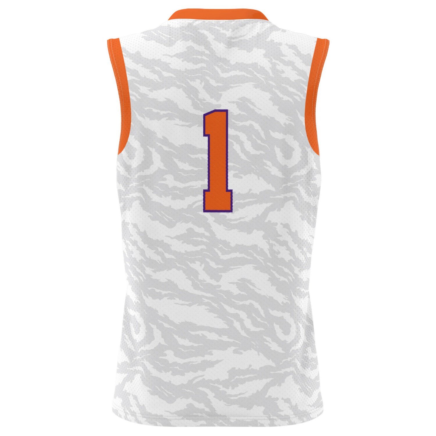 Unisex GameDay Greats 1 Clemson Tigers Lightweight Tiger Print Basketball Jersey - view number 3