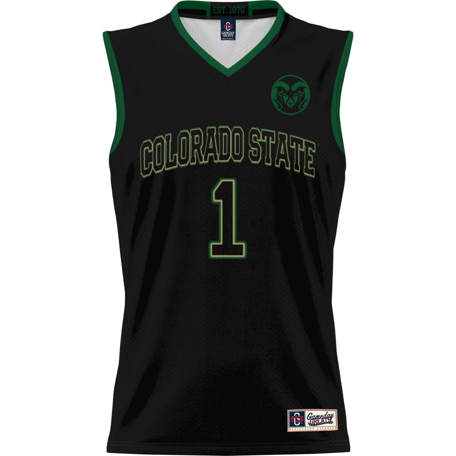 Unisex GameDay Greats 1 Colorado State Rams Lightweight Basketball Jersey - view number 2