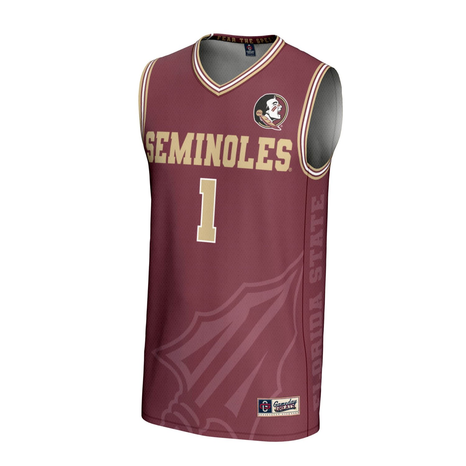Unisex GameDay Greats 1 Florida State Seminoles Lightweight Icon Print Basketball Jersey - view number 2