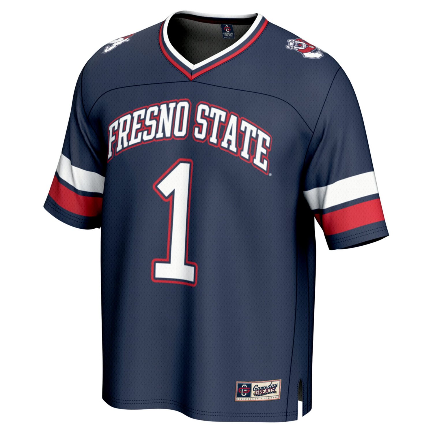 Unisex GameDay Greats 1 Fresno State Bulldogs Lightweight Collegiate Football Fashion Jersey - view number 2