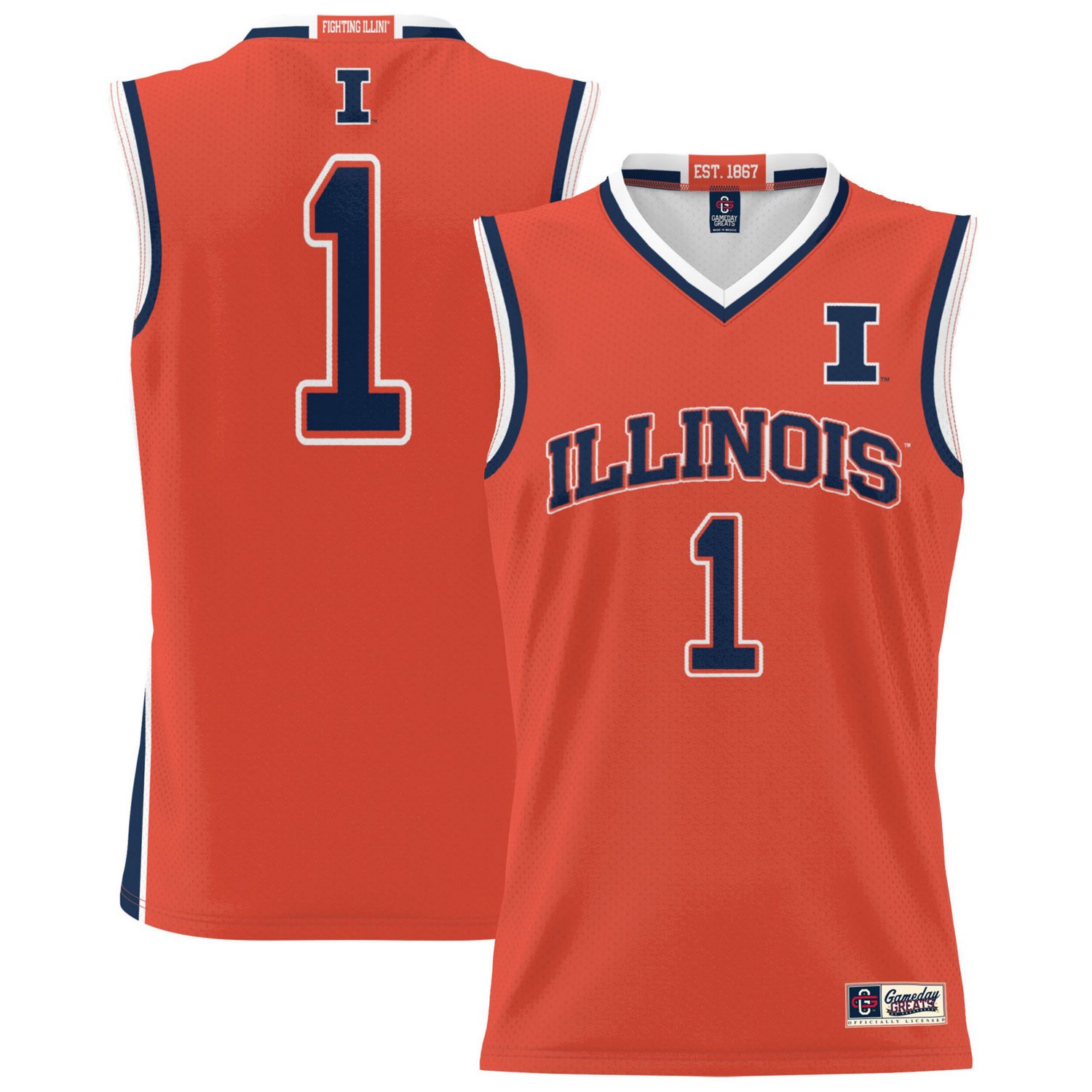 Unisex GameDay Greats 1 Illinois Fighting Illini Lightweight Basketball Jersey