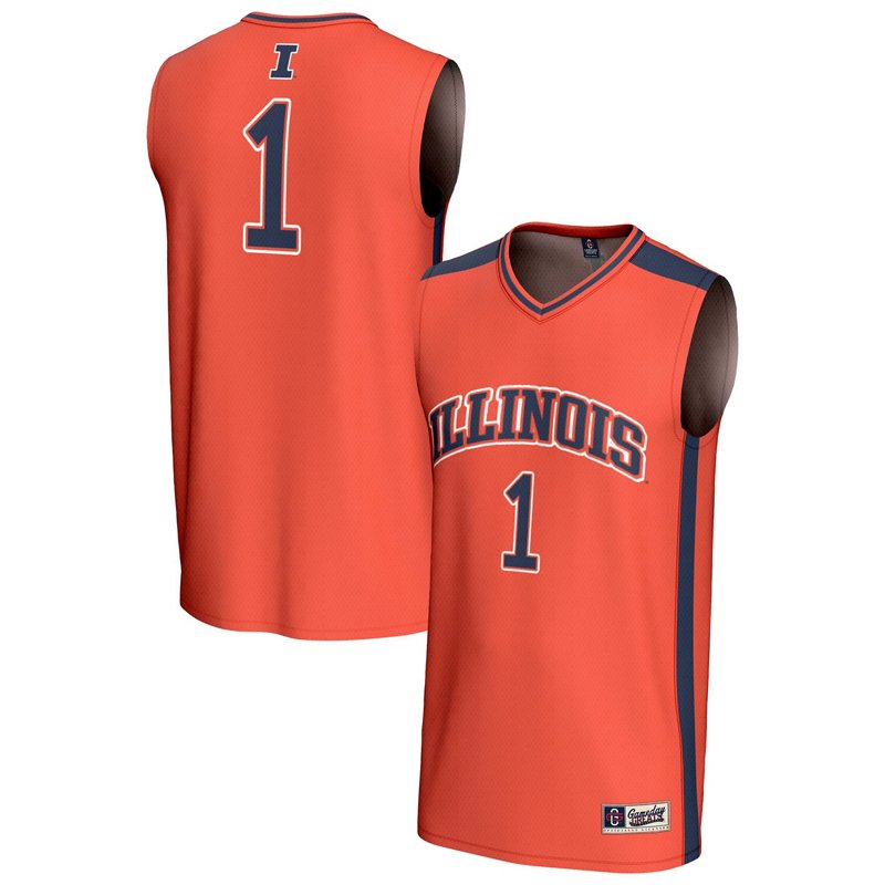 Unisex Gameday Greats 1 Illinois Fighting Illini Lightweight Collegiate Basketball Fashion Jersey-image