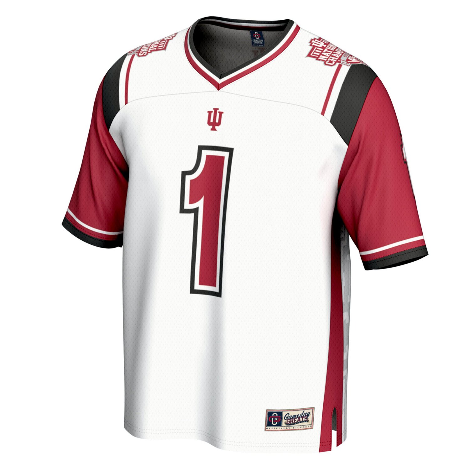 Unisex GameDay Greats 1 Indiana Hoosiers College Football Playoff 2025 National Champions Commemorative Fashion Jersey - view number 2