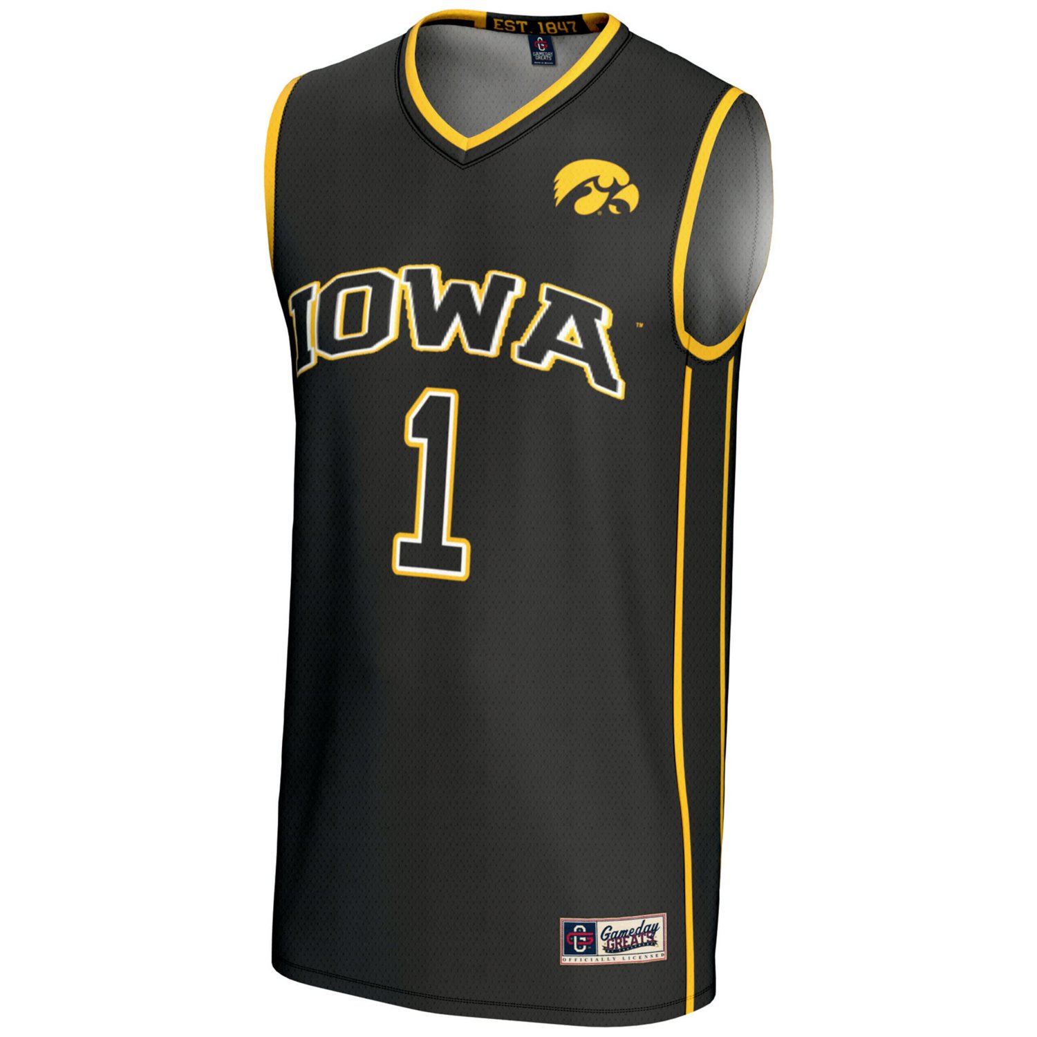 Unisex GameDay Greats 1 Iowa Hawkeyes Lightweight Basketball Jersey - view number 2